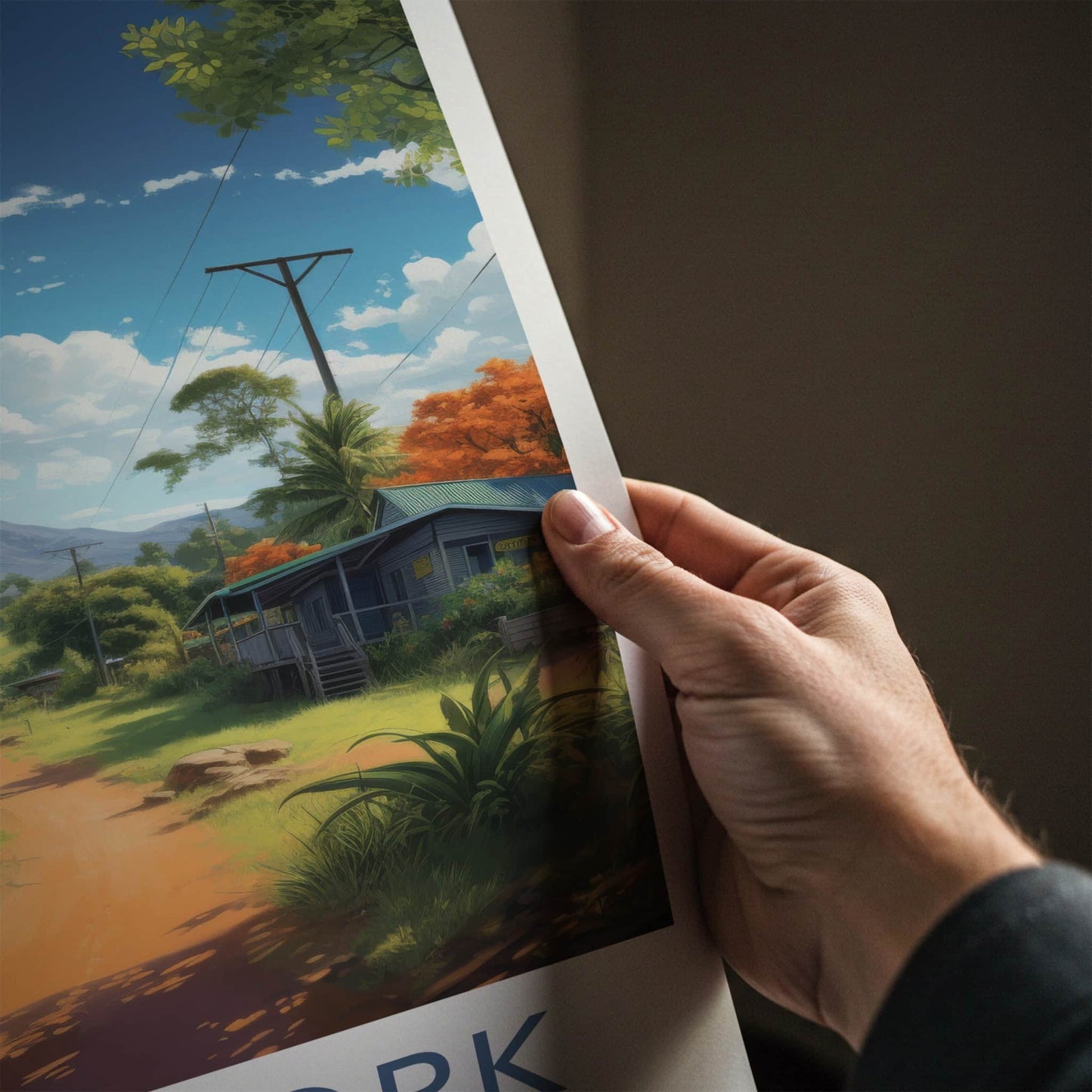 Cape York Poster - Australia Travel Art - Dirt Road Village Home Decor