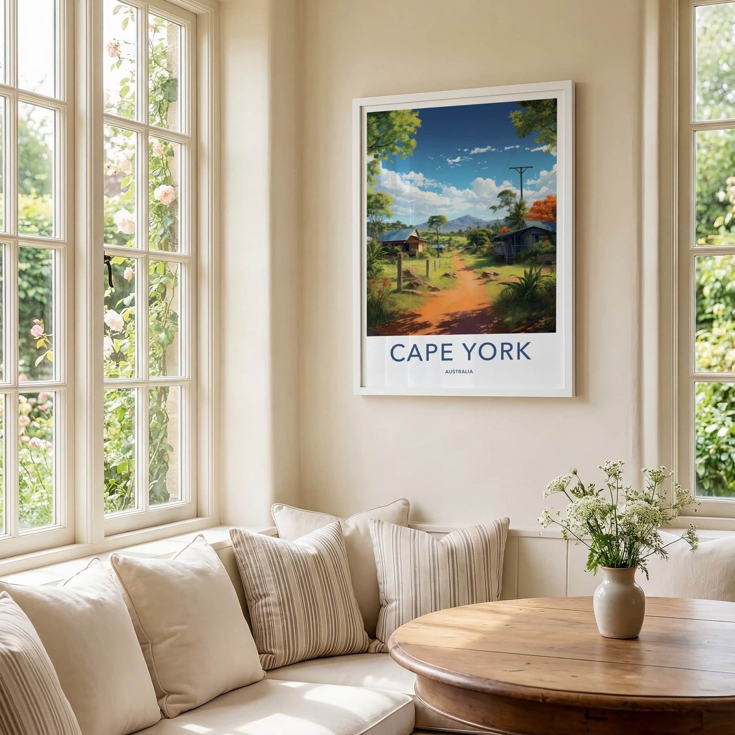 Cape York Poster - Australia Travel Art - Dirt Road Village Home Decor