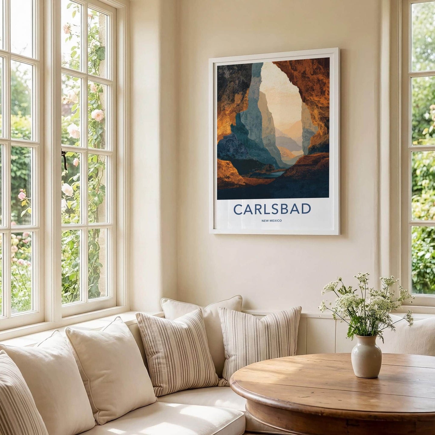 Carlsbad Poster - New Mexico Scenic Art - Cavernous Rock Formations Wall Decor