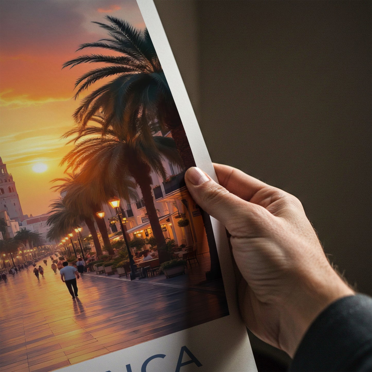 Casablanca Poster - Morocco Travel Art - Vibrant City Sunset Home Decor