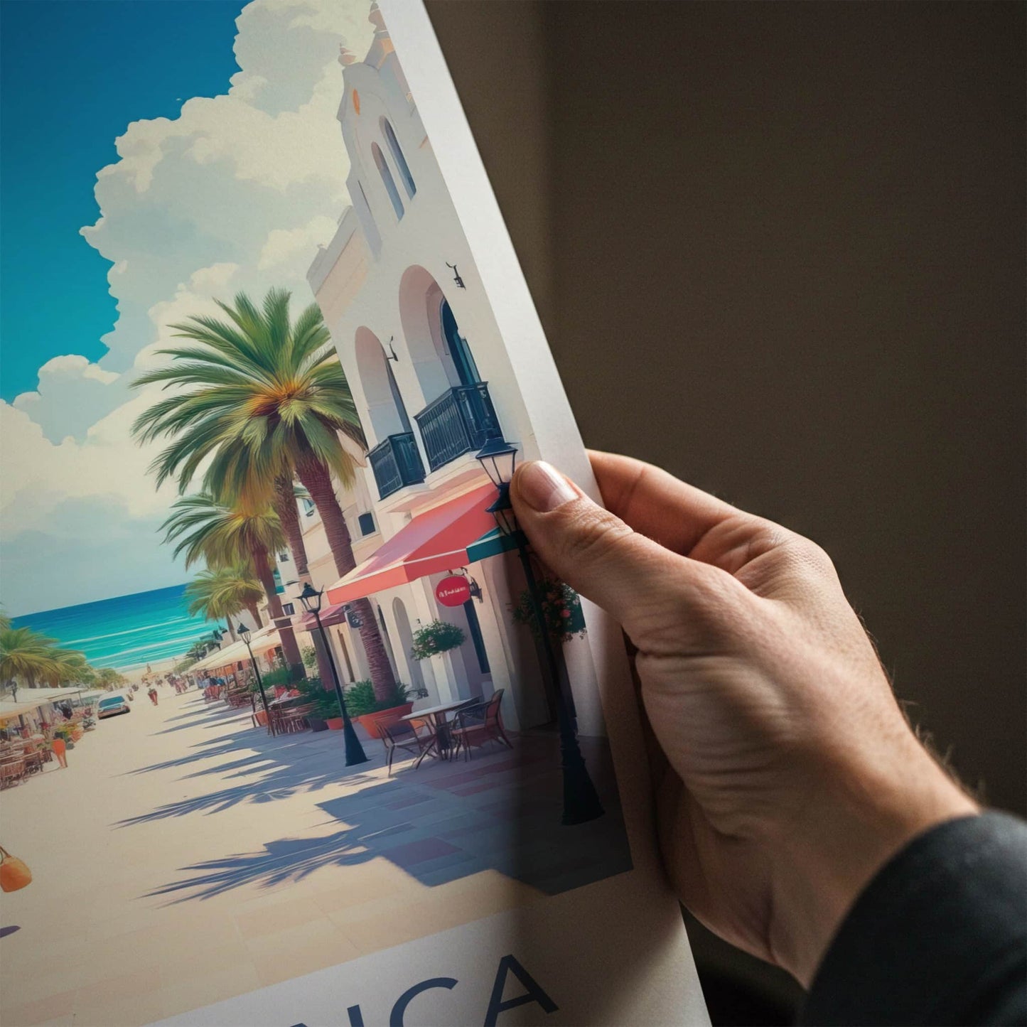 Casablanca Poster - Morocco Travel Art - Vibrant Coastal Street Wall Decor