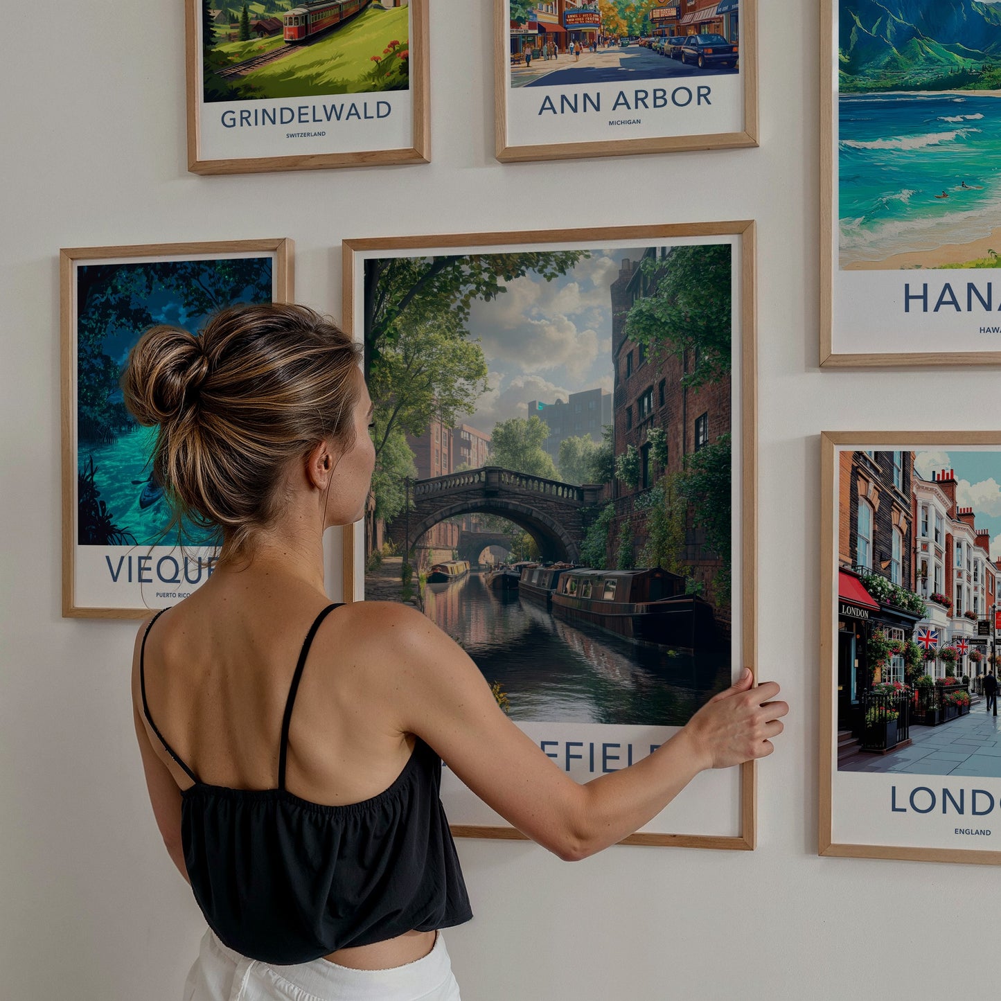 Castlefield Poster - United Kingdom Wall Art - Historic Canal Scene Home Decor