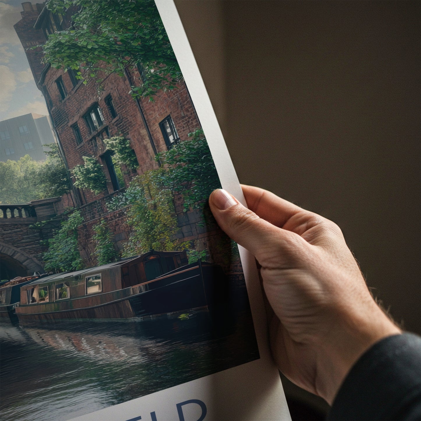 Castlefield Poster - United Kingdom Wall Art - Historic Canal Scene Home Decor