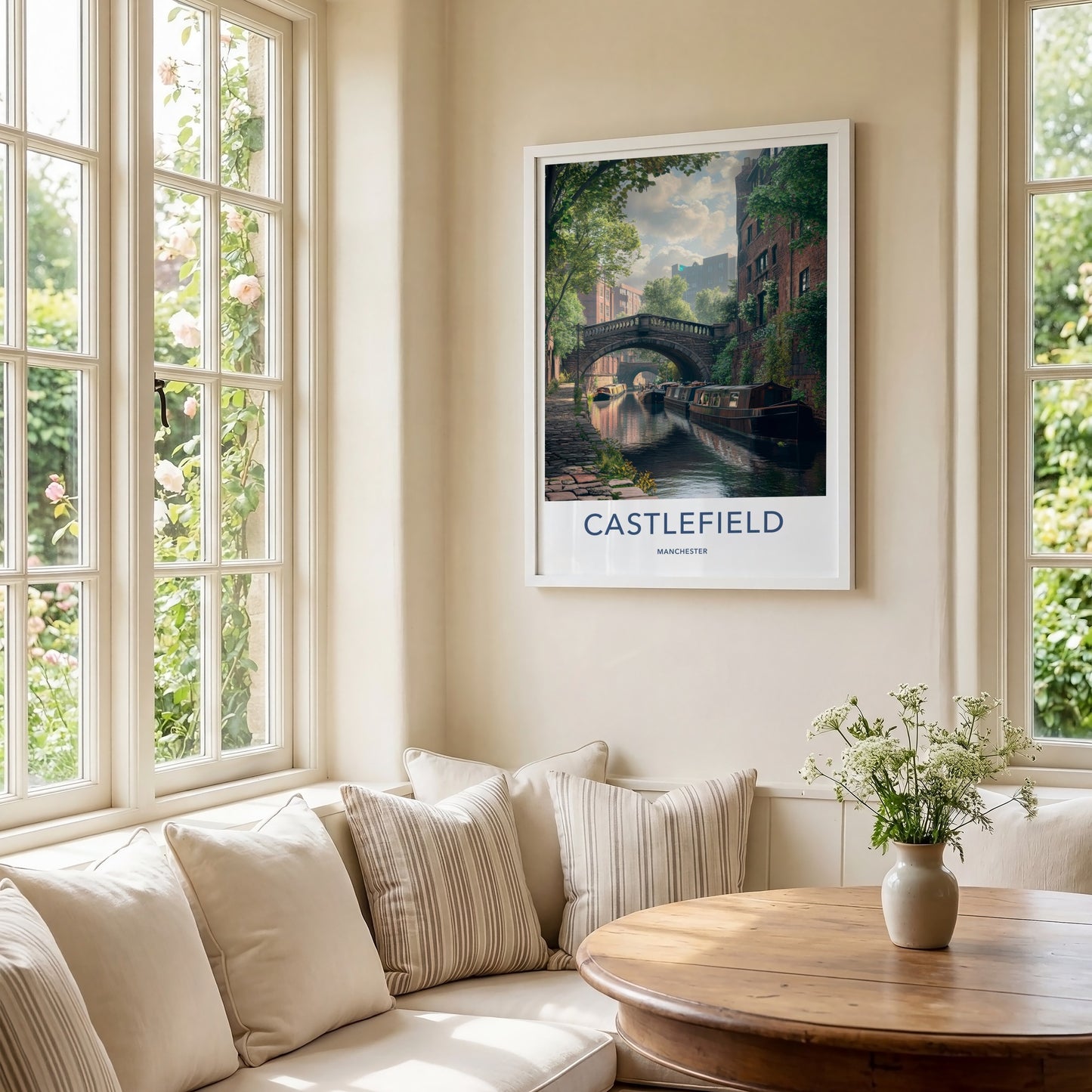 Castlefield Poster - United Kingdom Wall Art - Historic Canal Scene Home Decor