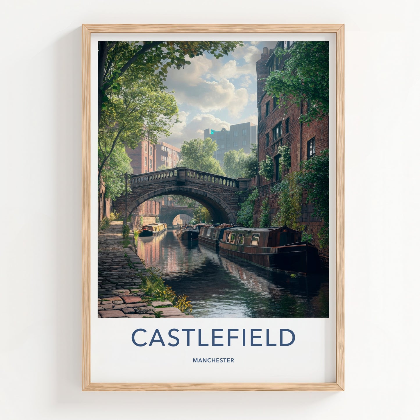 Castlefield Poster - United Kingdom Wall Art - Historic Canal Scene Home Decor