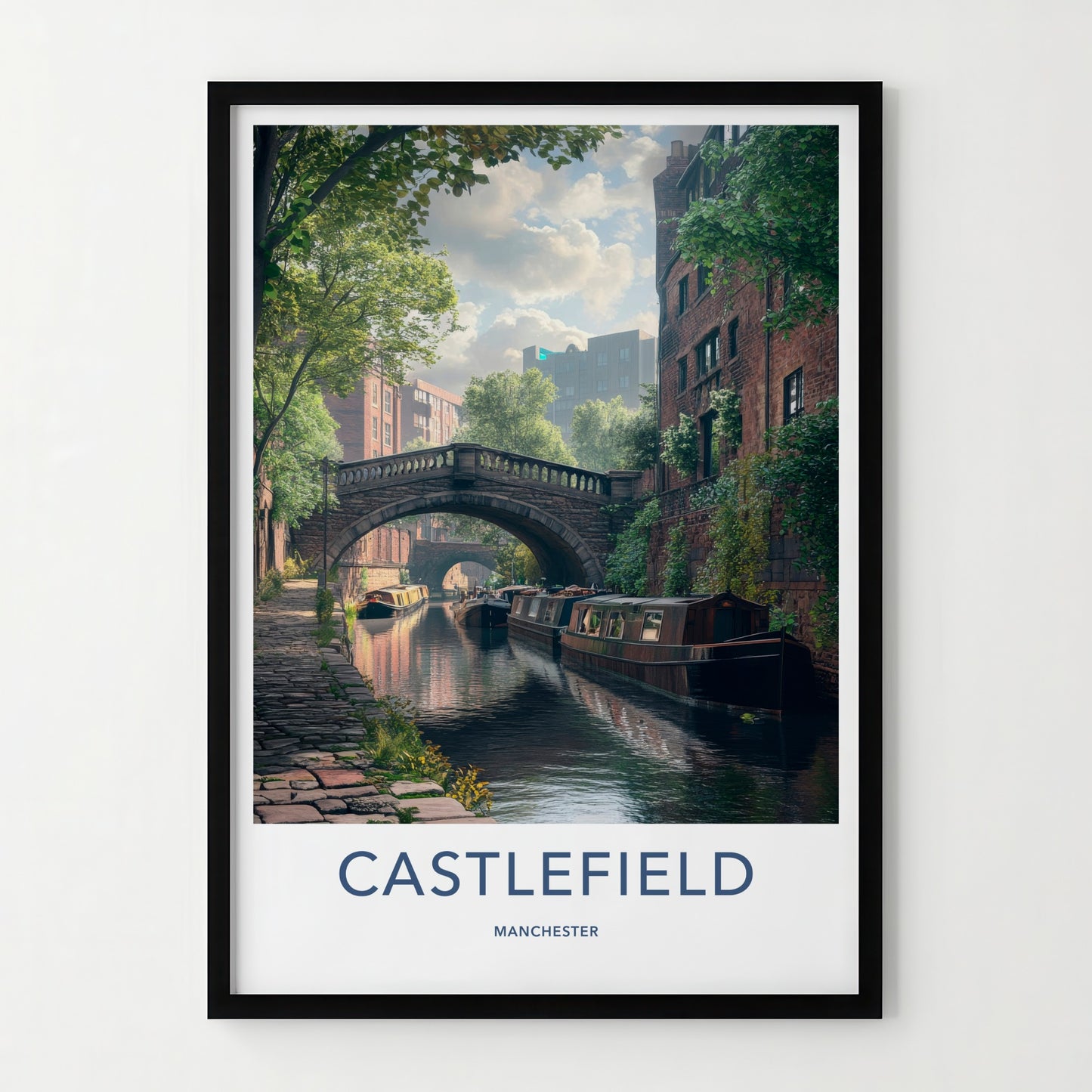 Castlefield Poster - United Kingdom Wall Art - Historic Canal Scene Home Decor