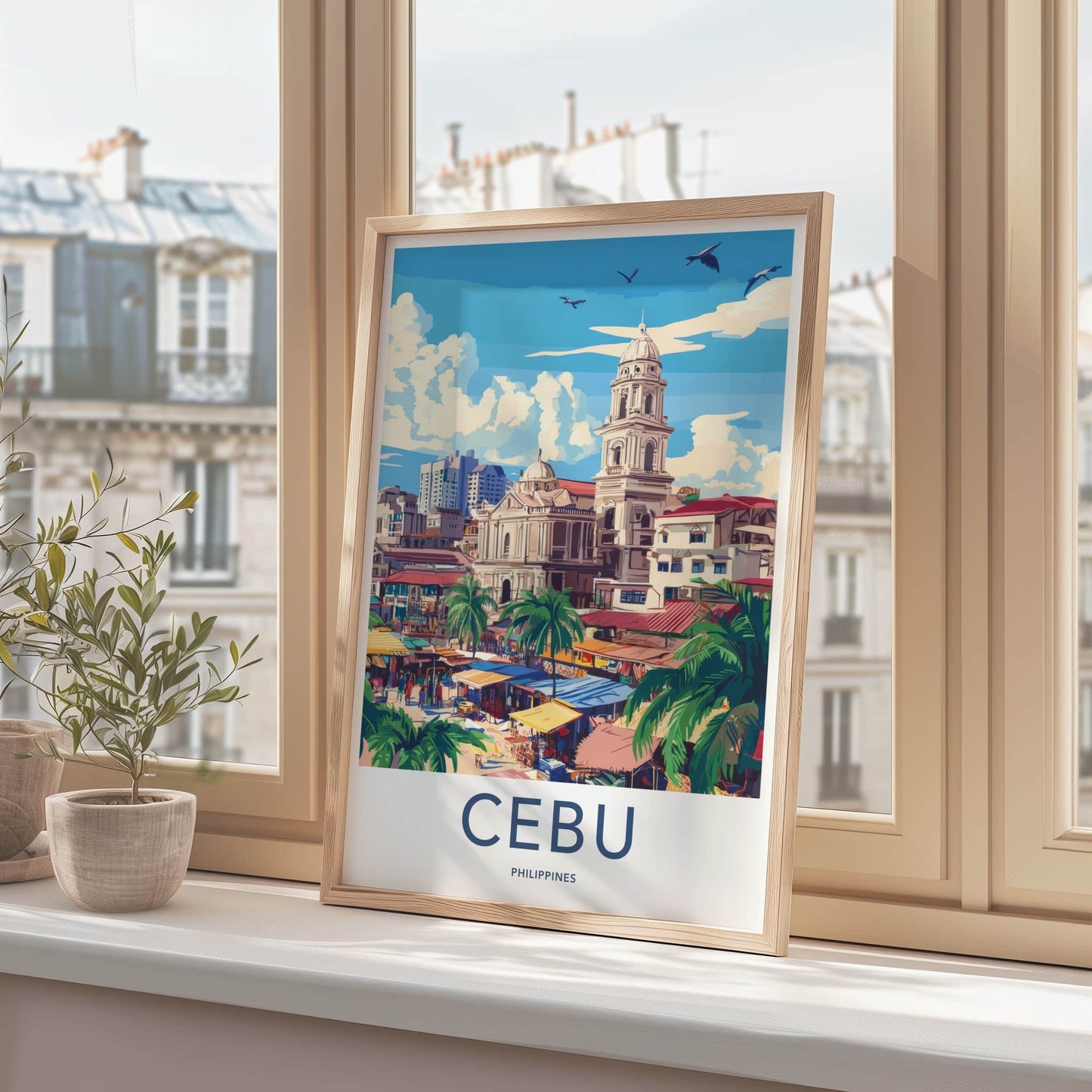 Cebu Poster - Philippines Travel Art - Historic City Market Home Decor