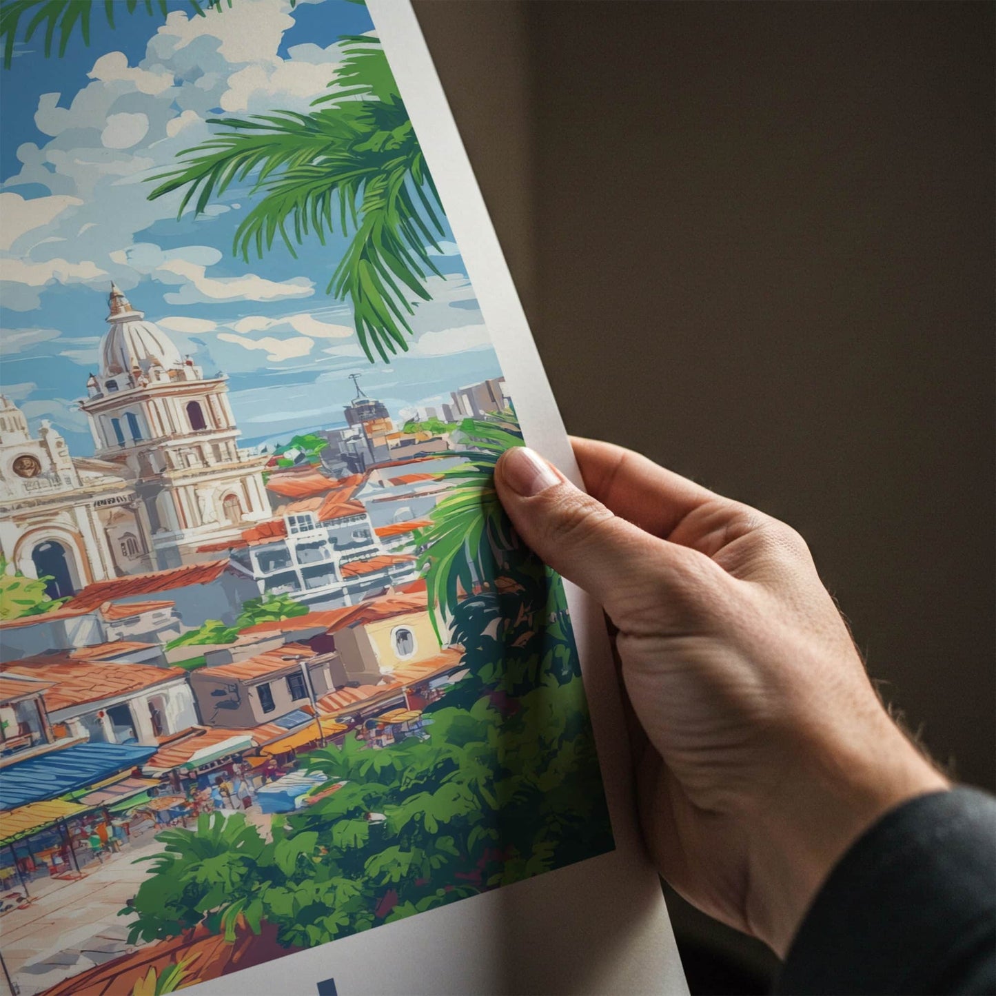 Cebu Poster - Philippines Travel Art - Tropical City Cathedral Home Decor