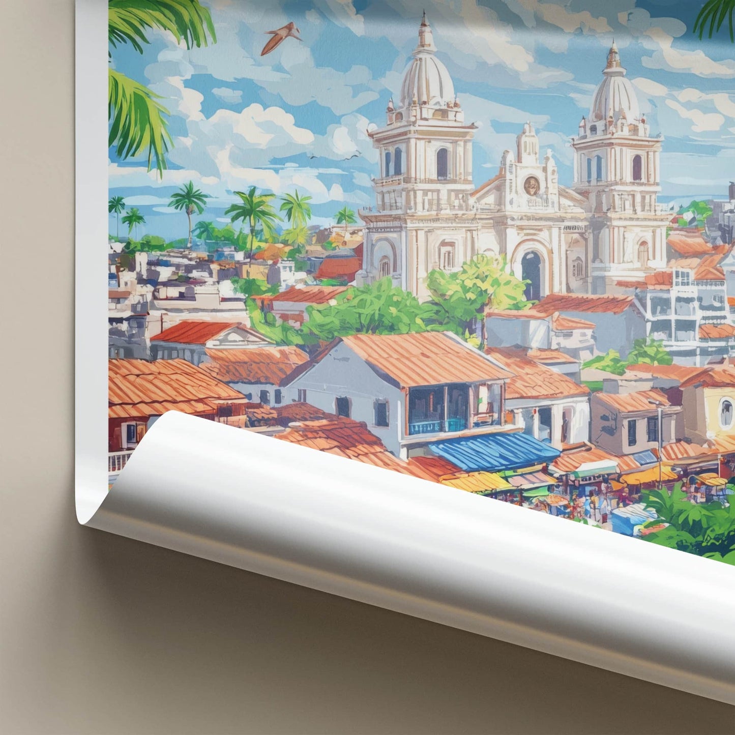 Cebu Poster - Philippines Travel Art - Tropical City Cathedral Home Decor