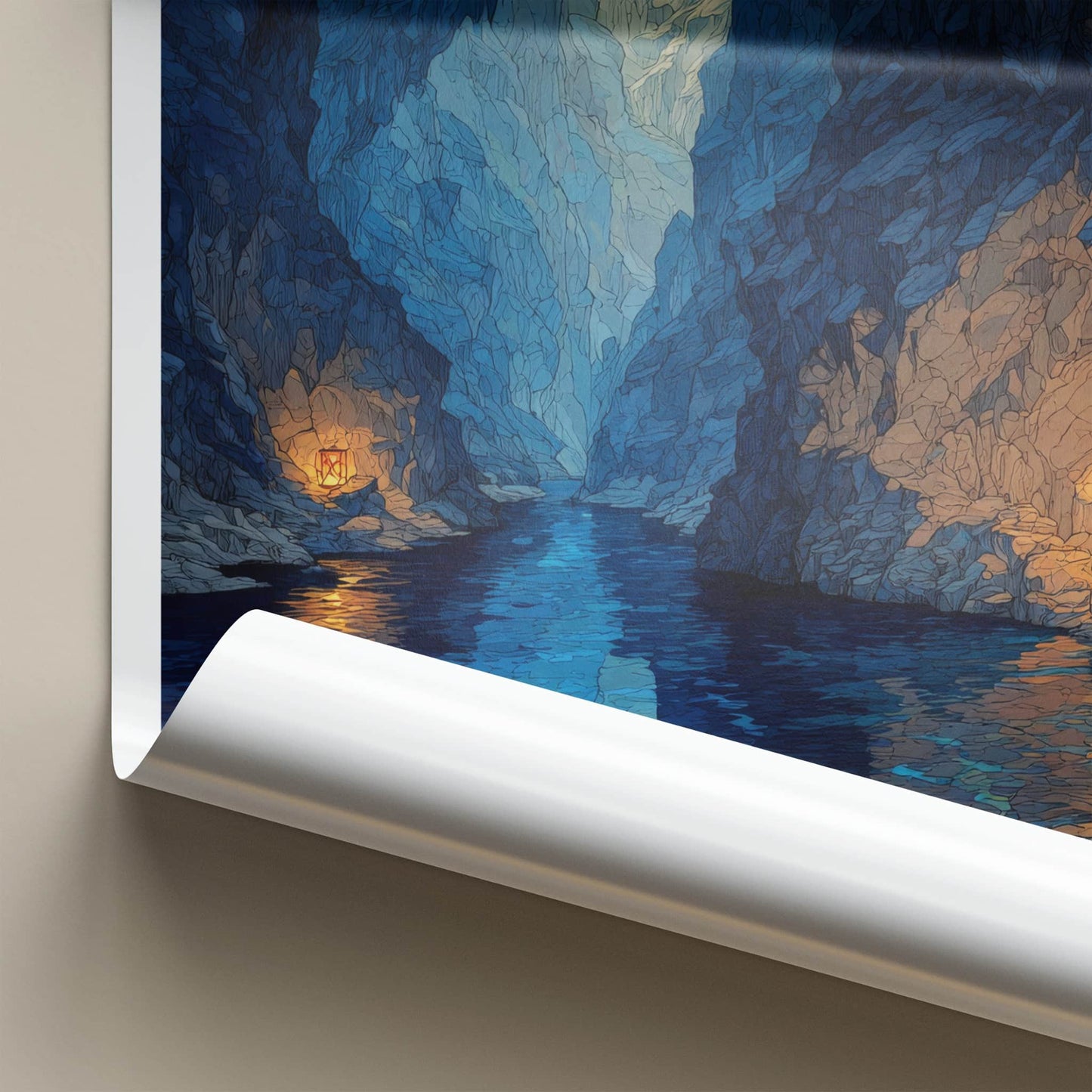 Cenote Dos Ojos Poster - Mexico Deep Blue Cavern Gallery Art