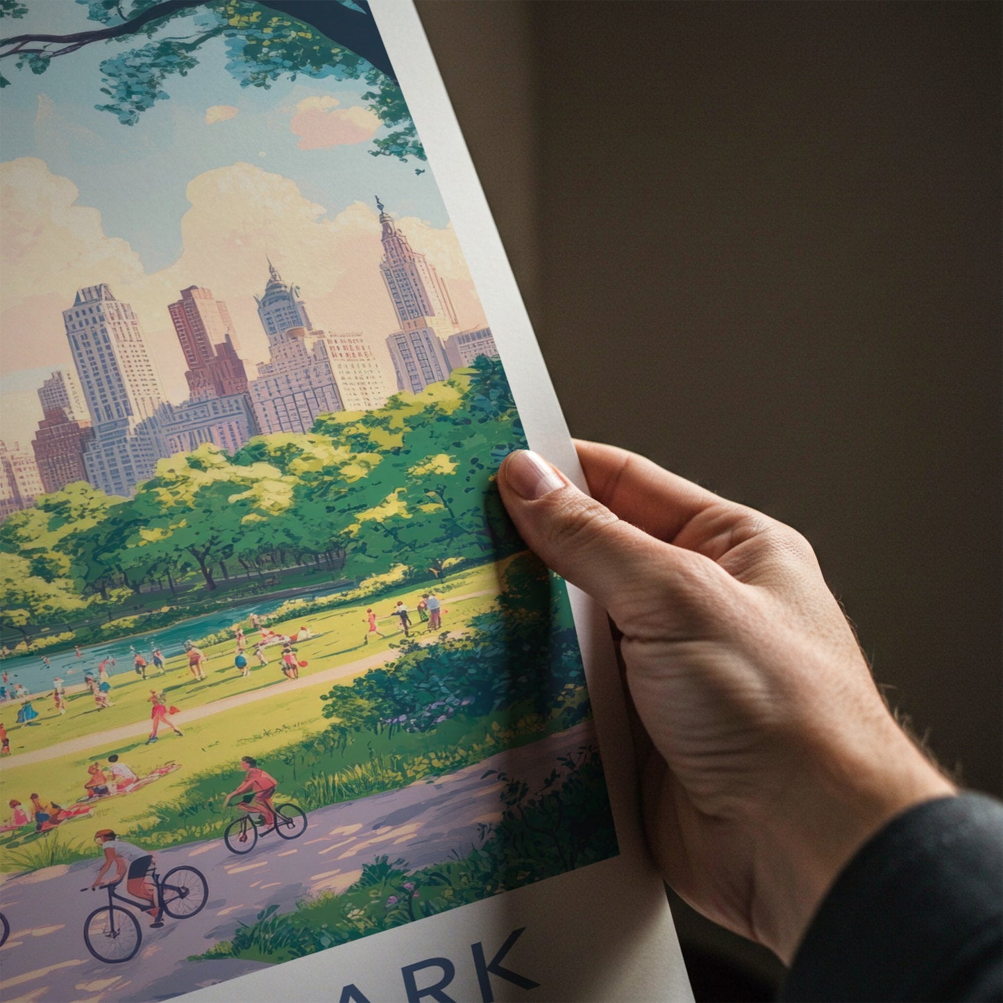 Central Park Poster - New York Travel Art - Sunny Park Landscape Home Decor