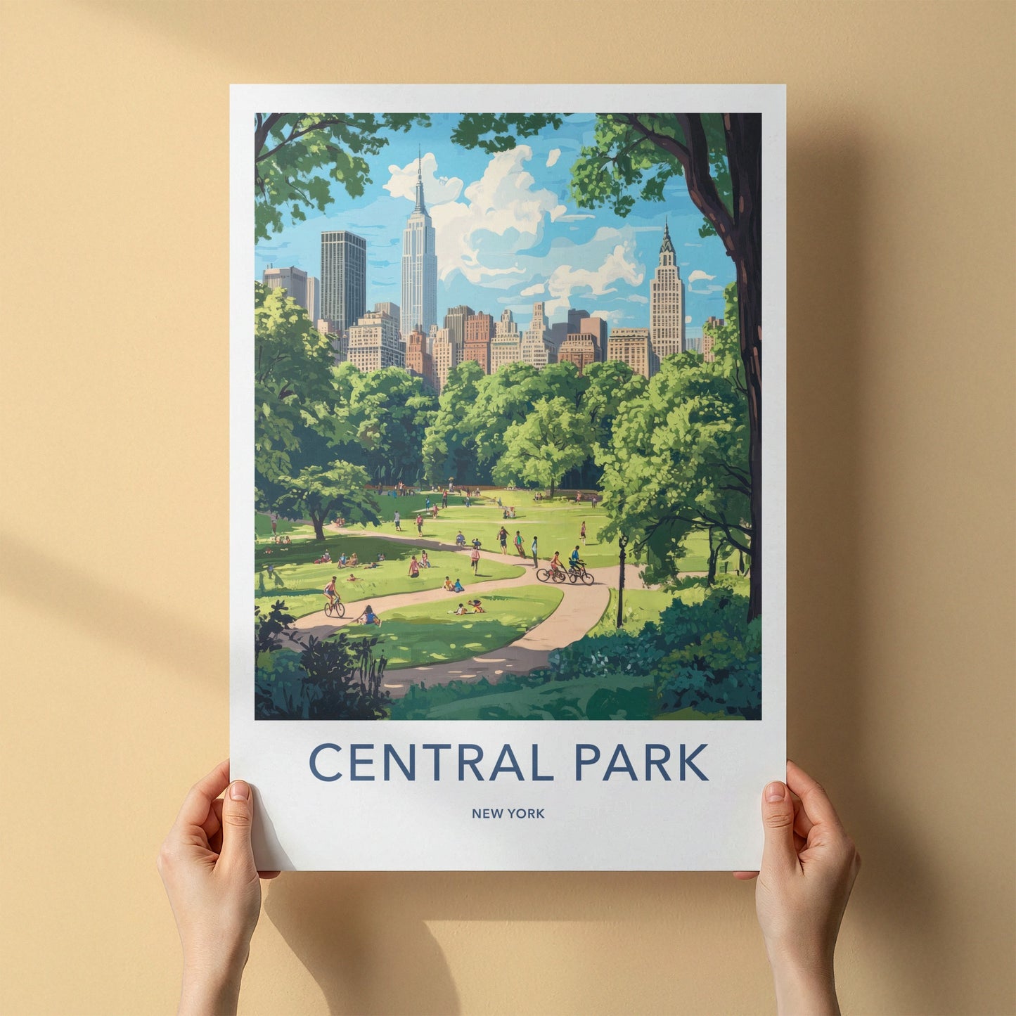 Central Park Poster - New York Wall Art - Park City Skyline Home Decor