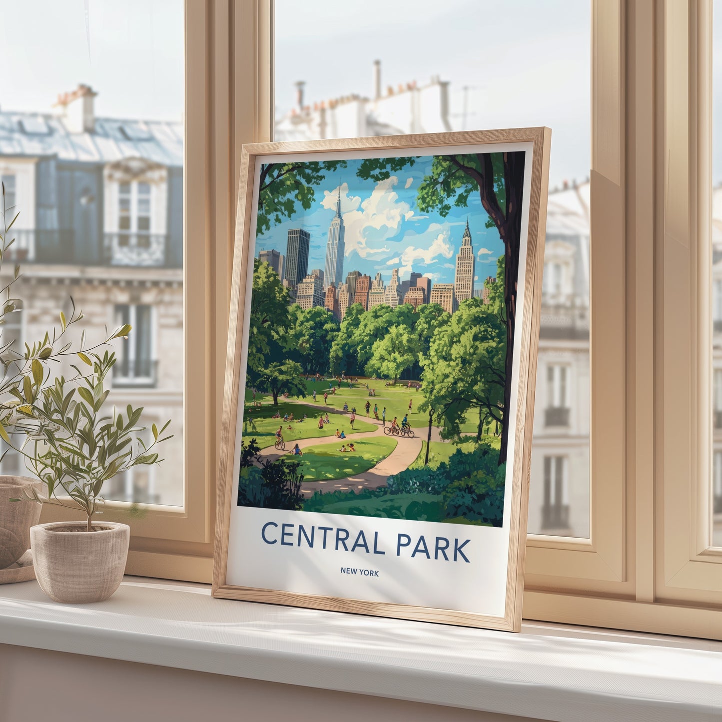 Central Park Poster - New York Wall Art - Park City Skyline Home Decor