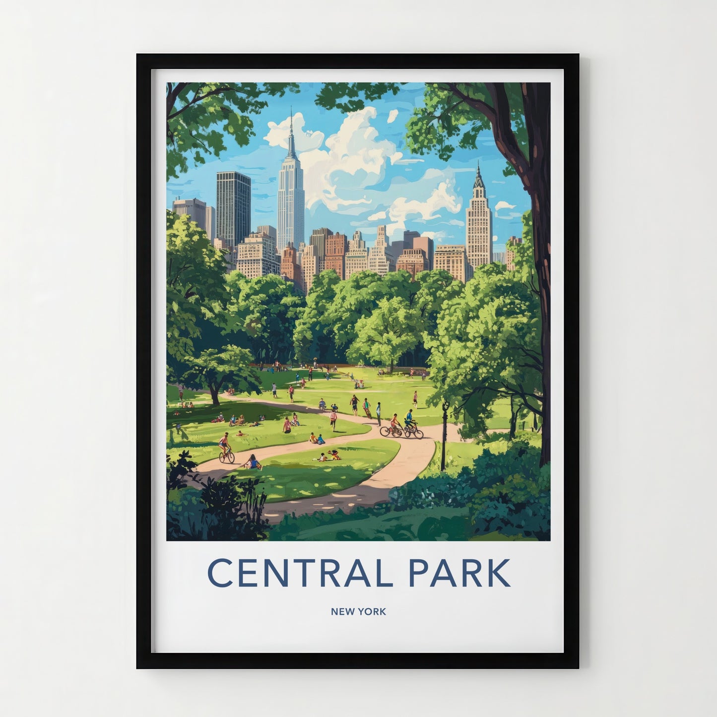 Central Park Poster - New York Wall Art - Park City Skyline Home Decor