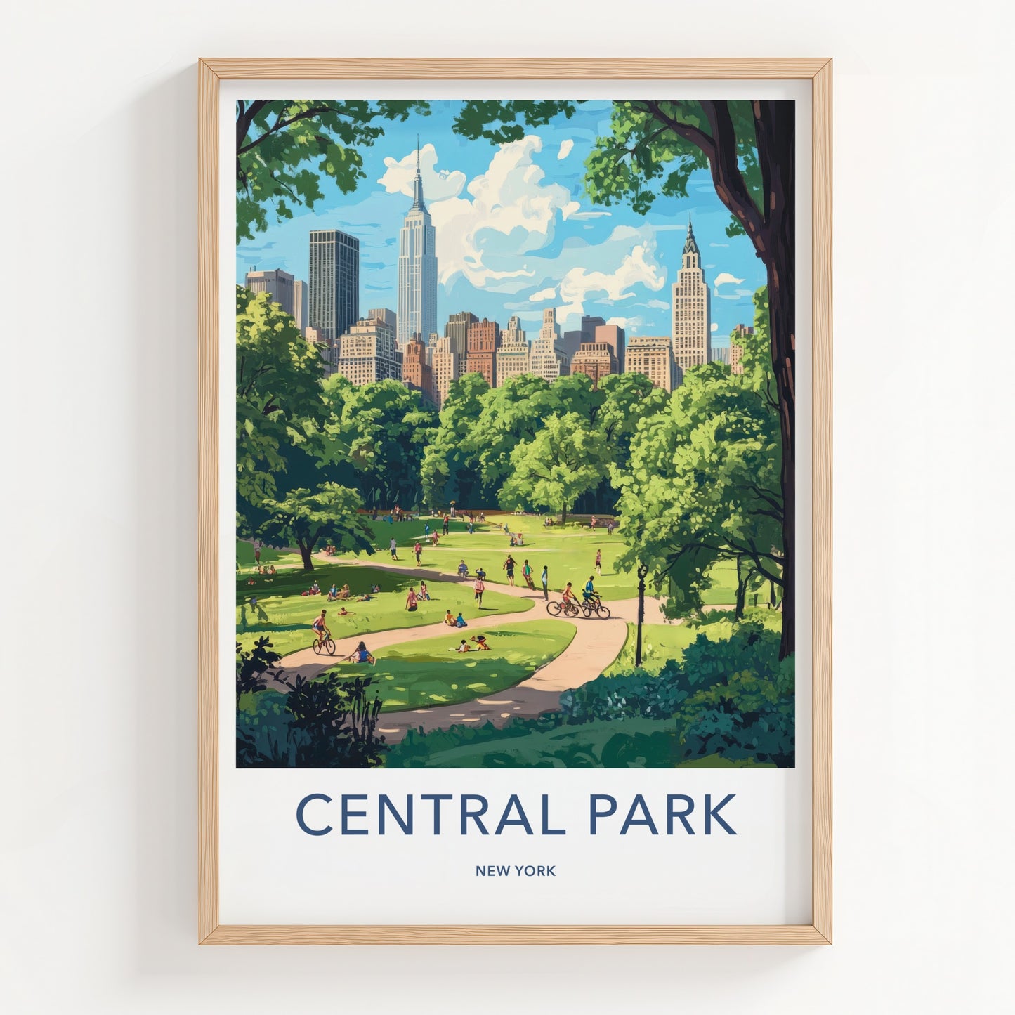 Central Park Poster - New York Wall Art - Park City Skyline Home Decor