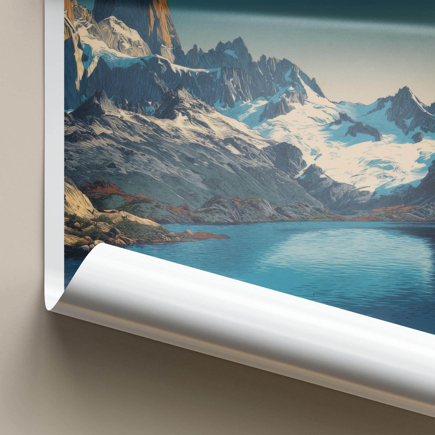Cerro Castillo Poster - Chile Travel Art - Majestic Mountain Lake Home Decor