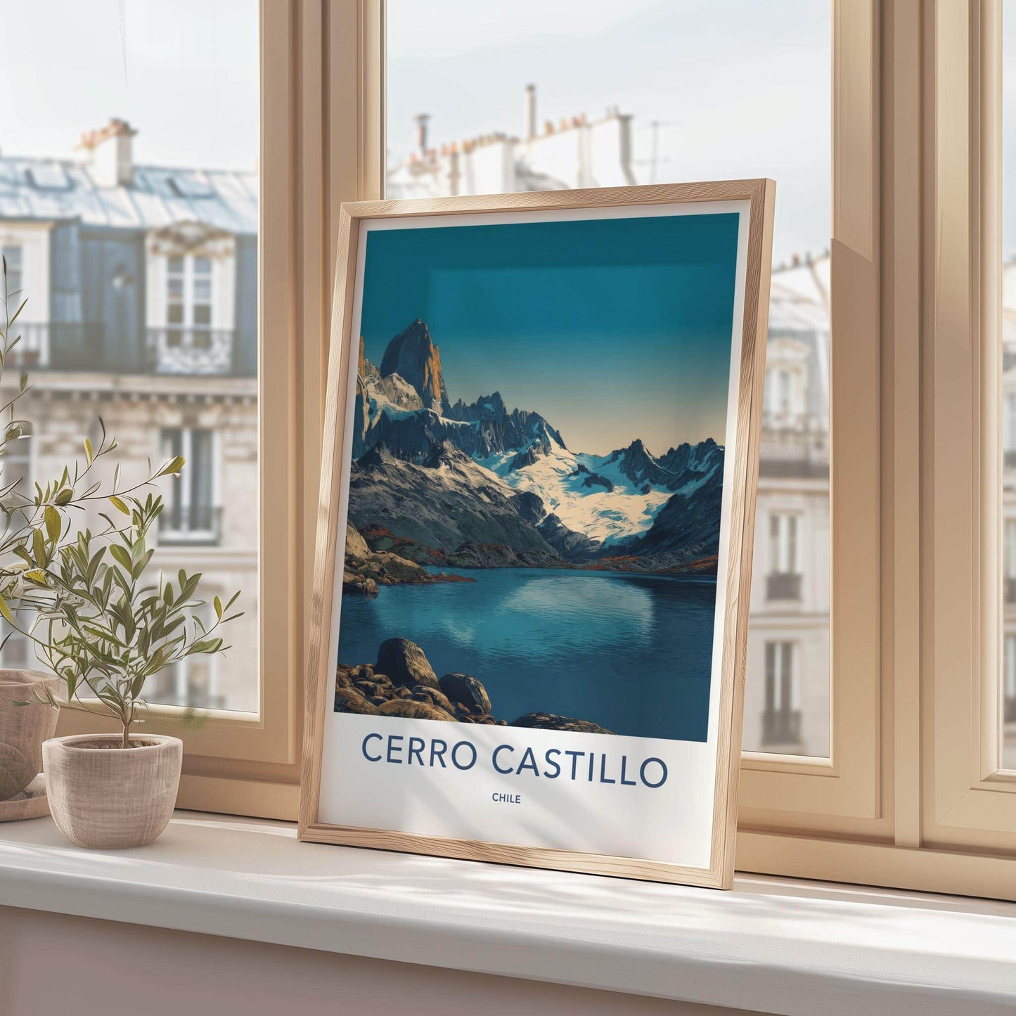 Cerro Castillo Poster - Chile Travel Art - Majestic Mountain Lake Home Decor