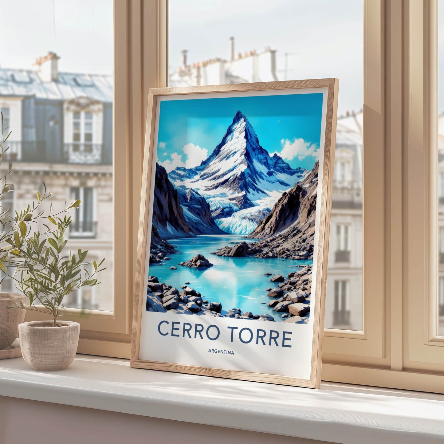 Cerro Torre Poster - Argentina Travel Art - Snow Capped Peak Home Decor