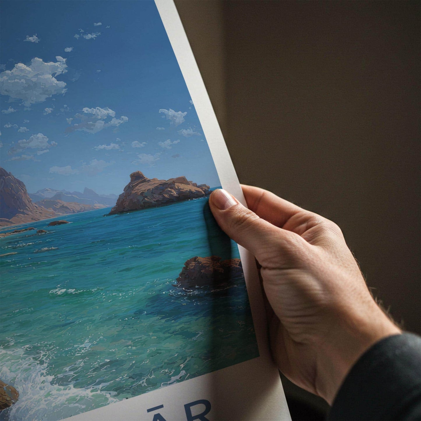 Chabahar Poster - Iran Scenic Art - Rocky Coastal Landscape Wall Decor