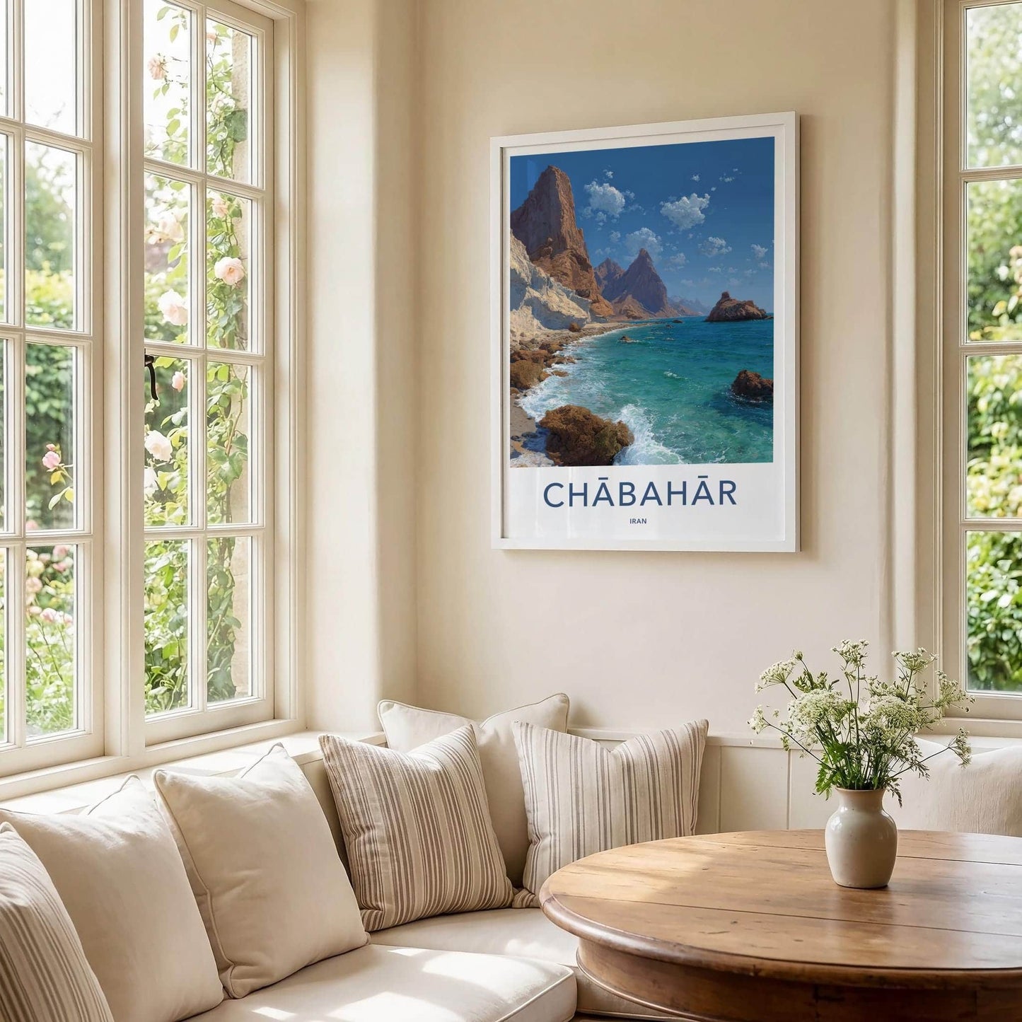 Chabahar Poster - Iran Scenic Art - Rocky Coastal Landscape Wall Decor