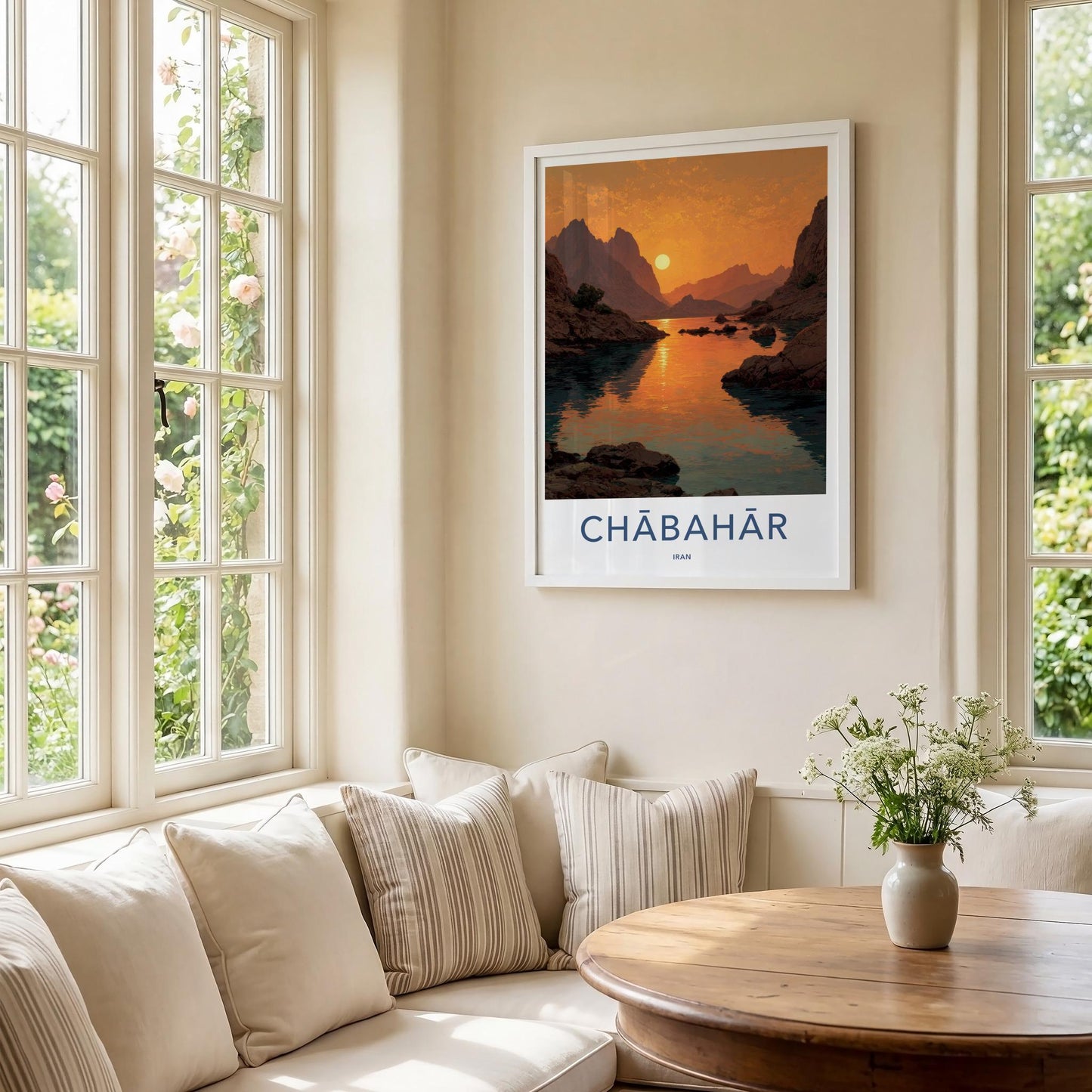 Chabahar Poster - Iran Travel Art - Dramatic mountain sunset Wall Decor