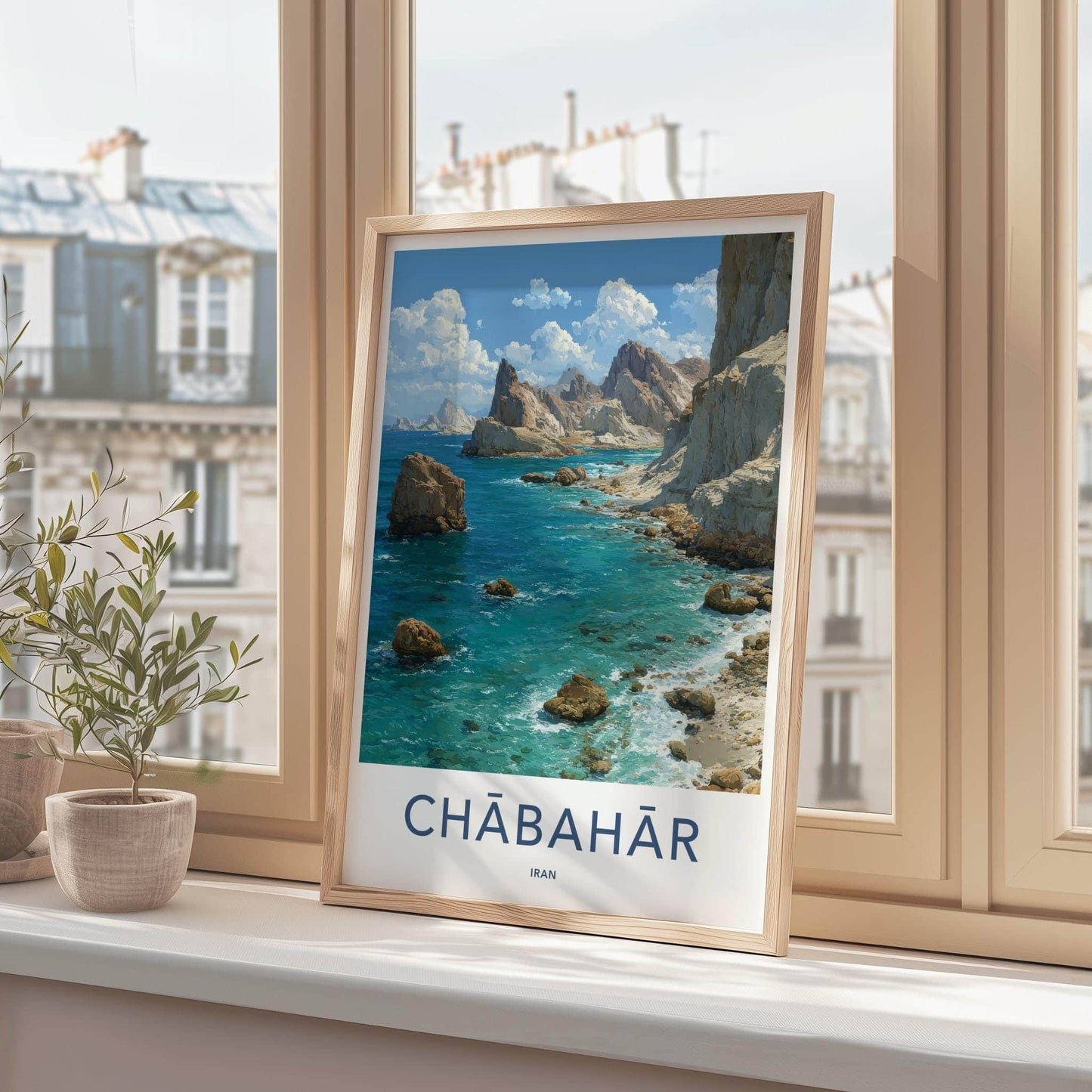 Chabahar Poster - Iran Travel Art - Rugged Coastal View Home Decor