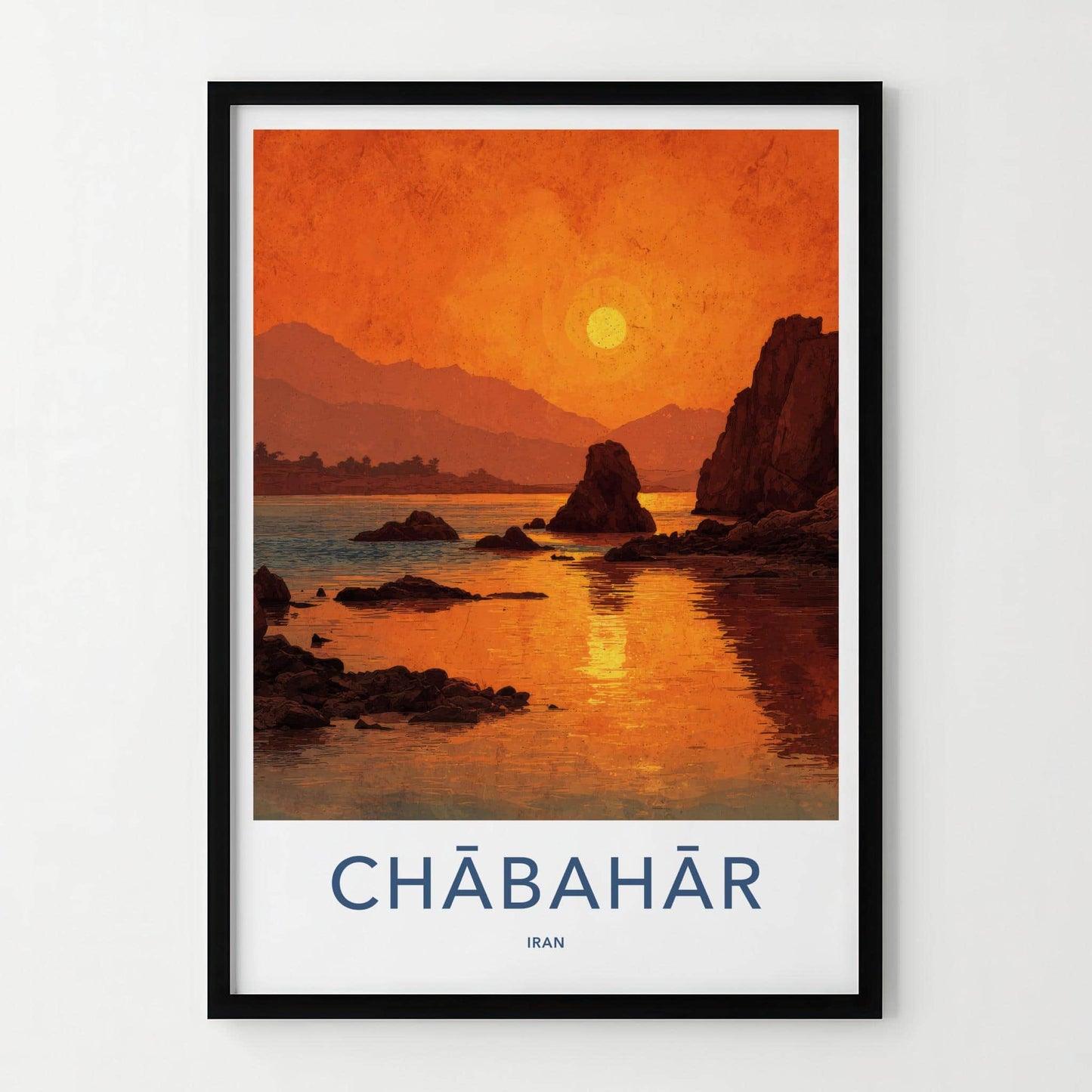 Chahabar Poster - Iran Travel Art - Vibrant Coastal Glow Home Decor