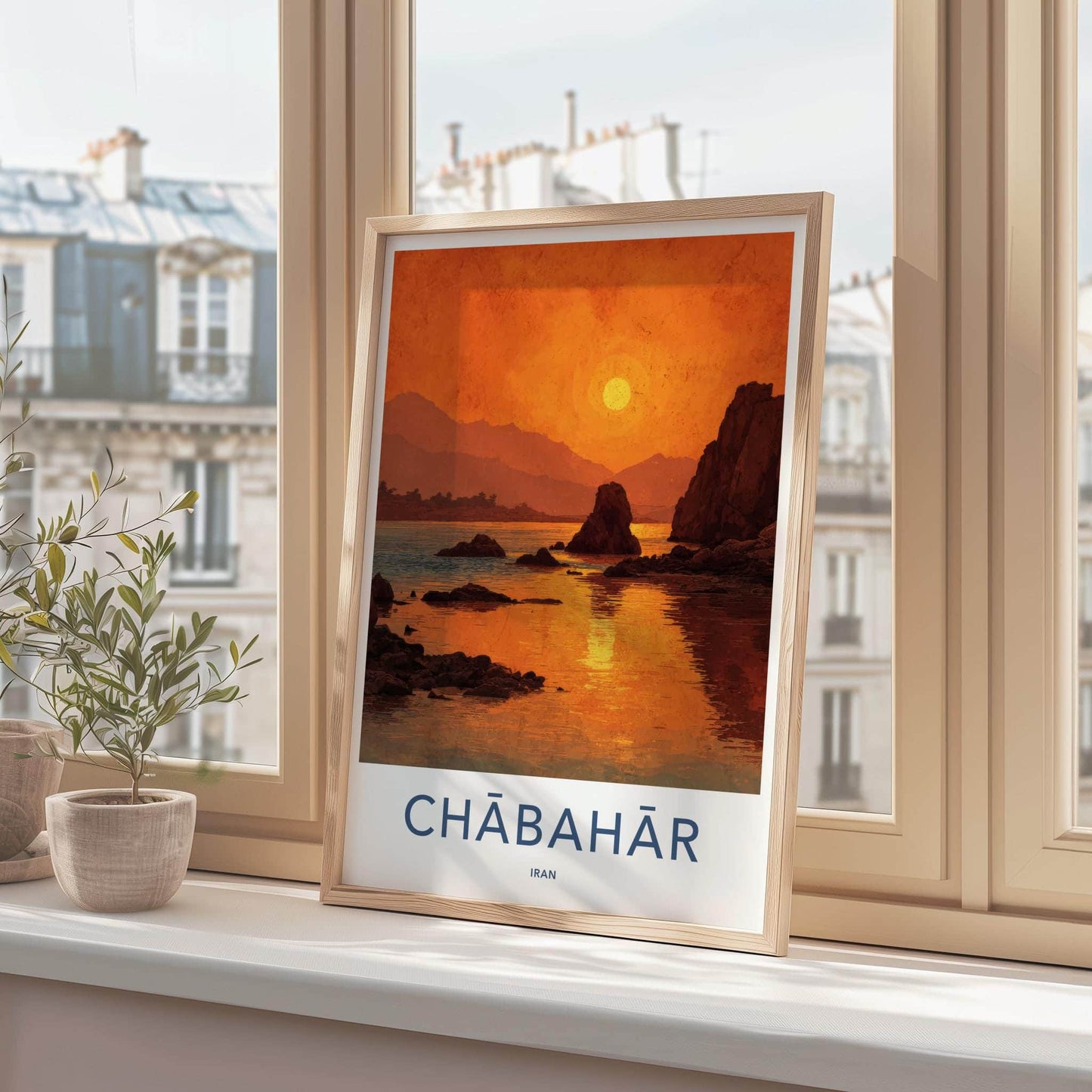 Chahabar Poster - Iran Travel Art - Vibrant Coastal Glow Home Decor
