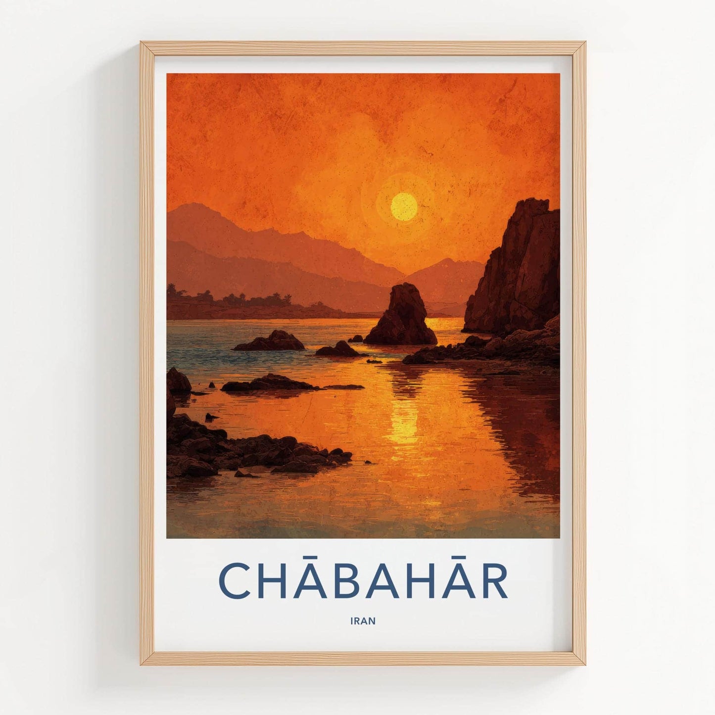 Chahabar Poster - Iran Travel Art - Vibrant Coastal Glow Home Decor