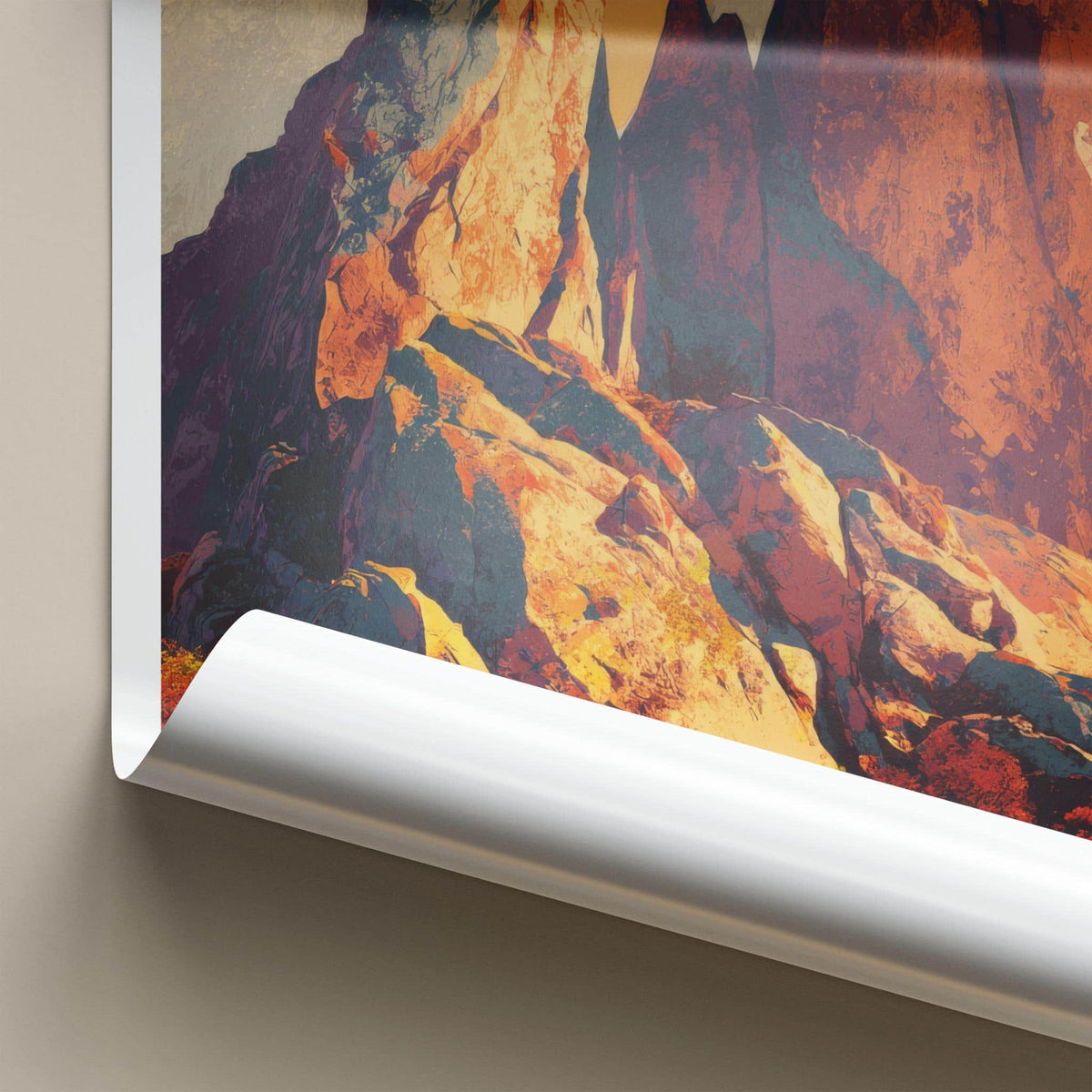 Chalone Poster - California Scenic Art - Rugged Desert Peaks Wall Decor