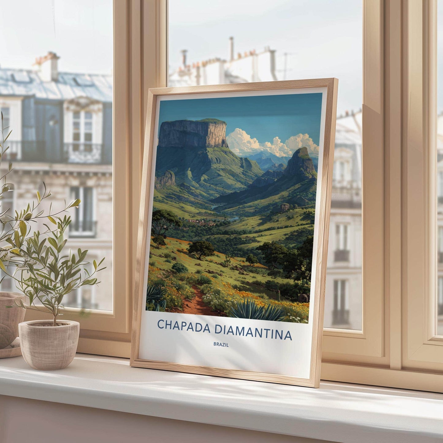Chapada Diamantina Poster - Brazil Travel Art - Lush Mountain Plateau Home Decor