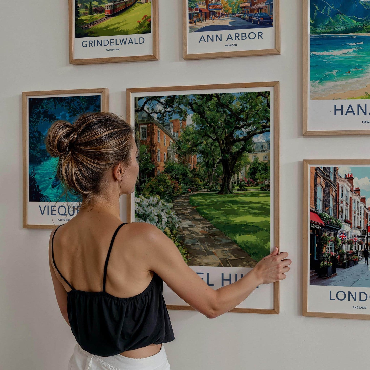 Chapel Hill Poster - North Carolina Scenic Art - Historic Campus Path Gallery Art