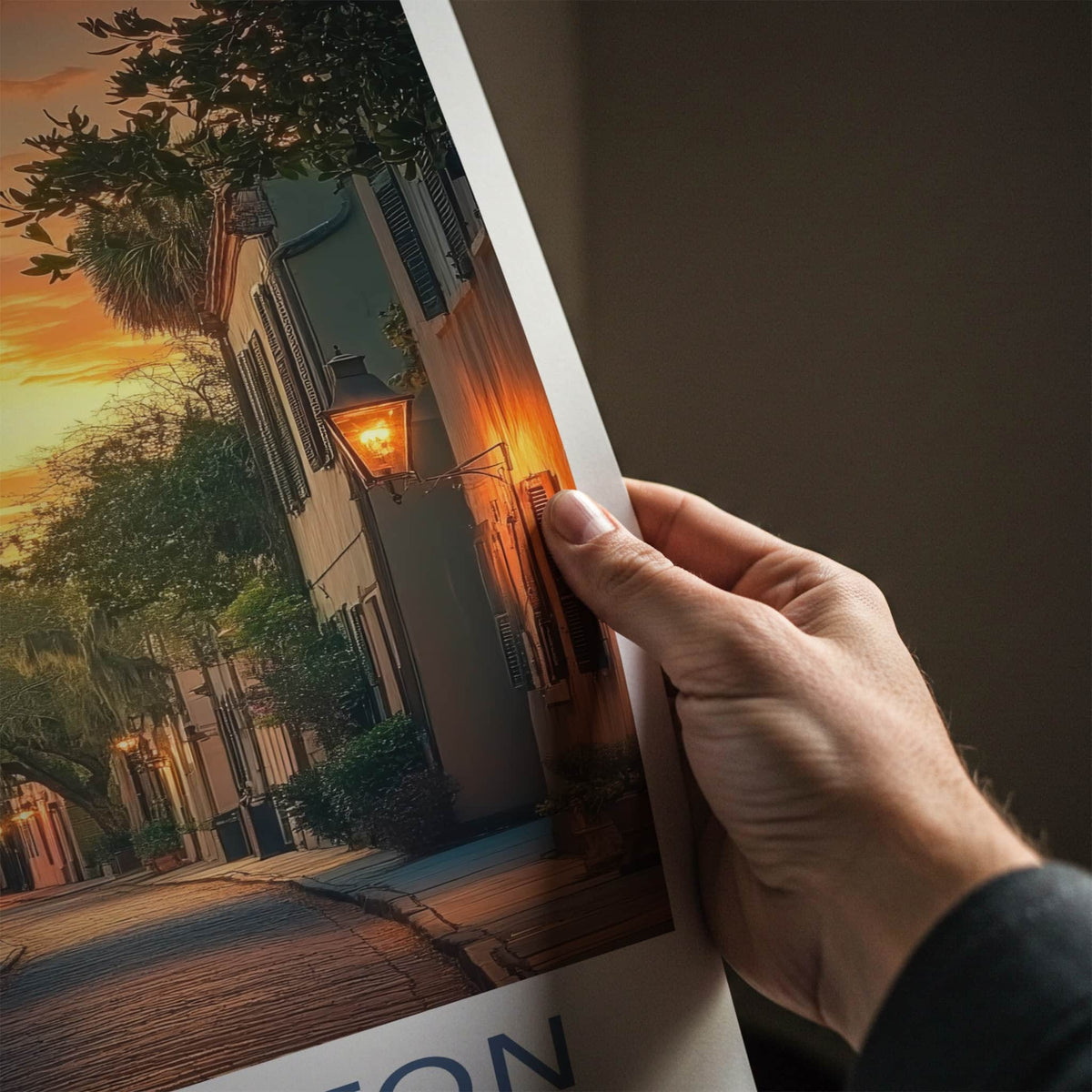 Charleston Poster - South Carolina Travel Art - Sunset Church Tower Home Decor