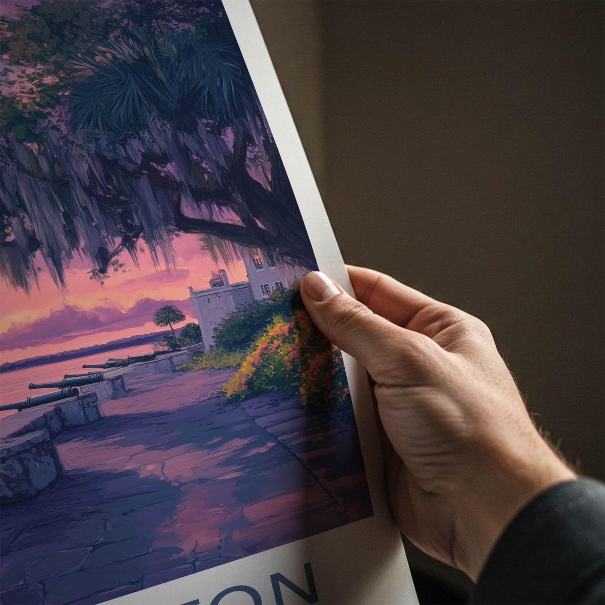 Charleston Poster - South Carolina Wall Art - Historic Waterfront Sunset Home Decor