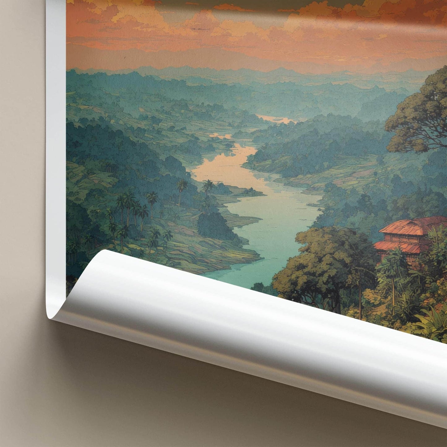 Chattogram Poster - Bangladesh Travel Art - Winding River Valley Home Decor