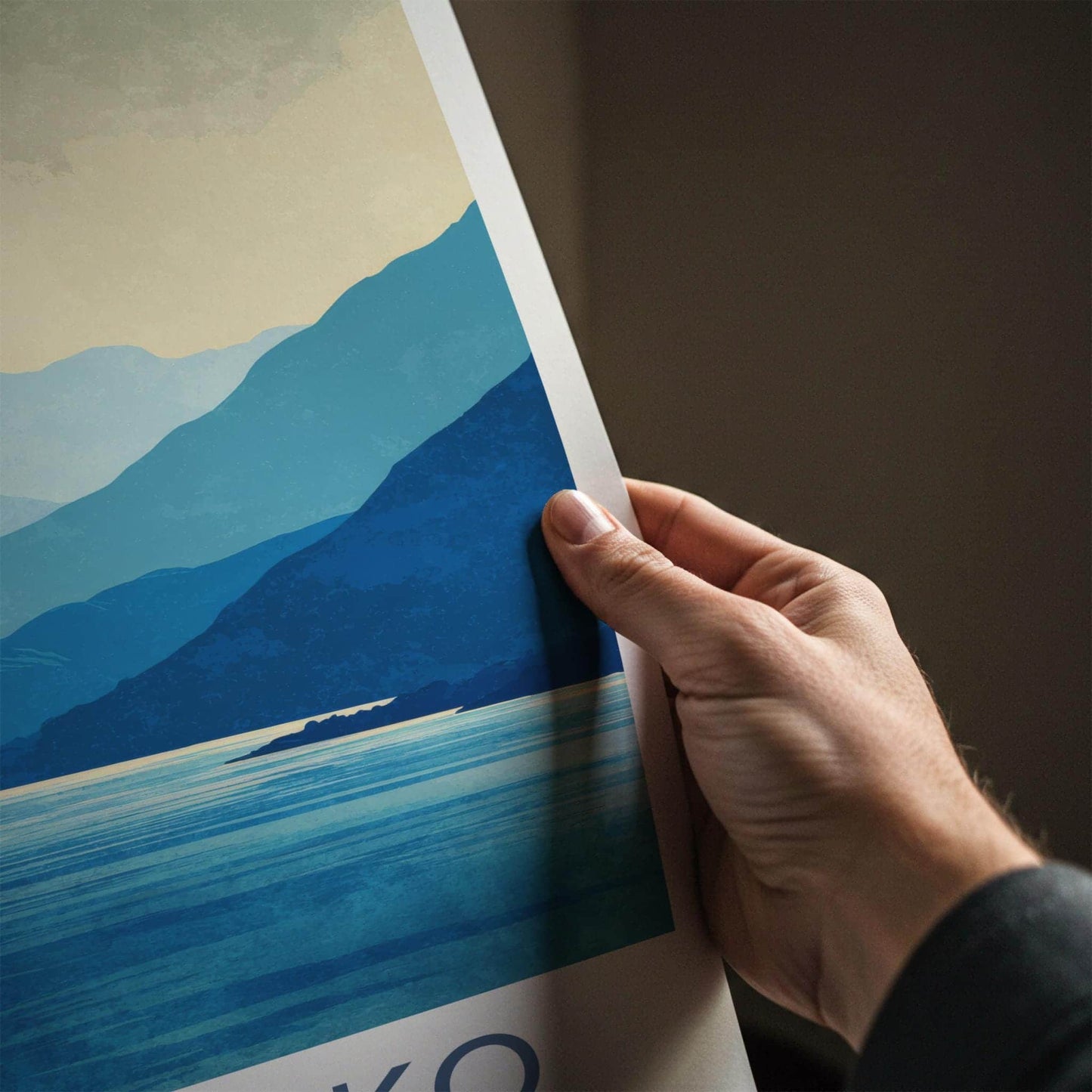 Chelenco Poster - Chile Travel Art - layered fjord vista Home Decor