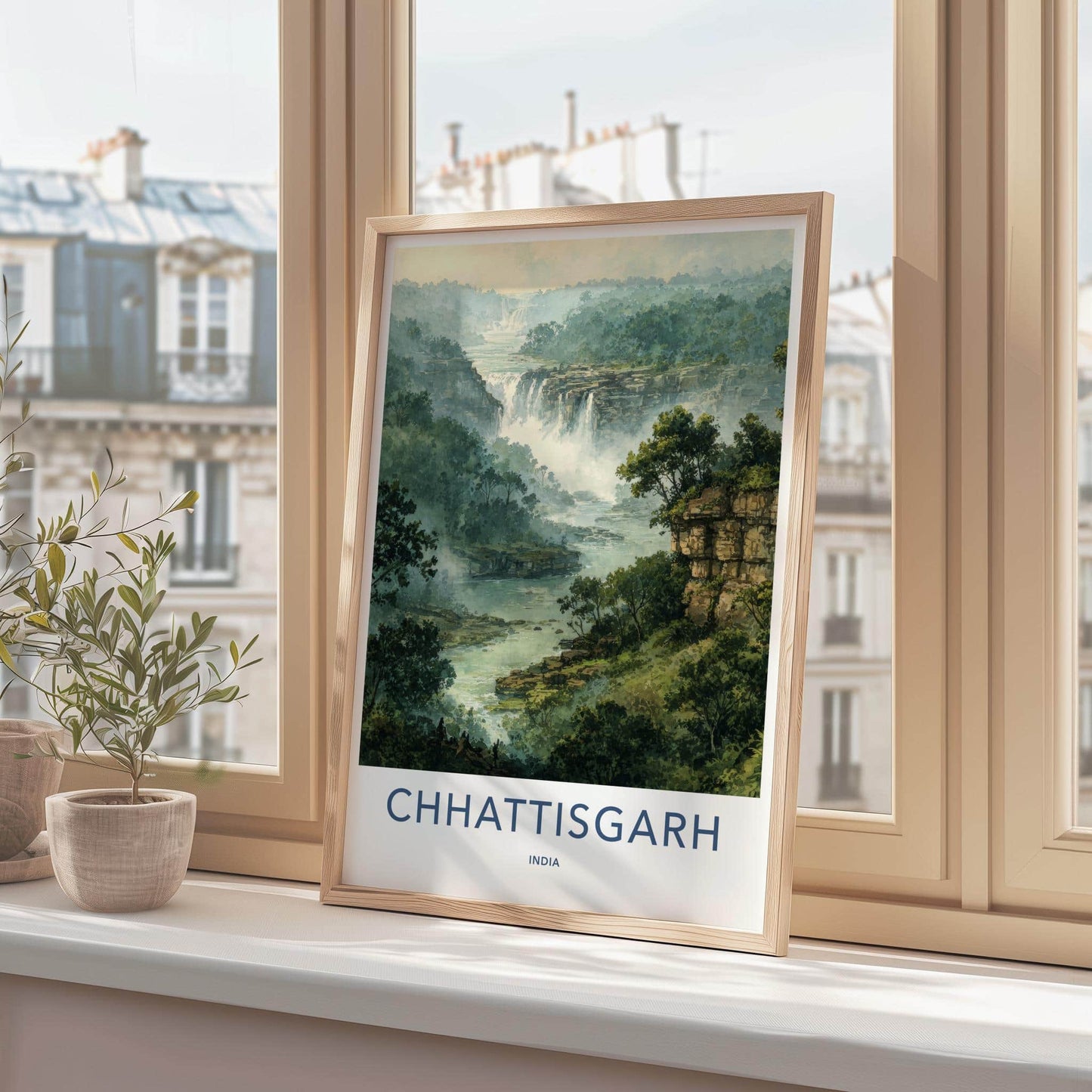 Chhattisgarh Poster - India Scenic Art - Chhattisgarh River Falls Gallery Art
