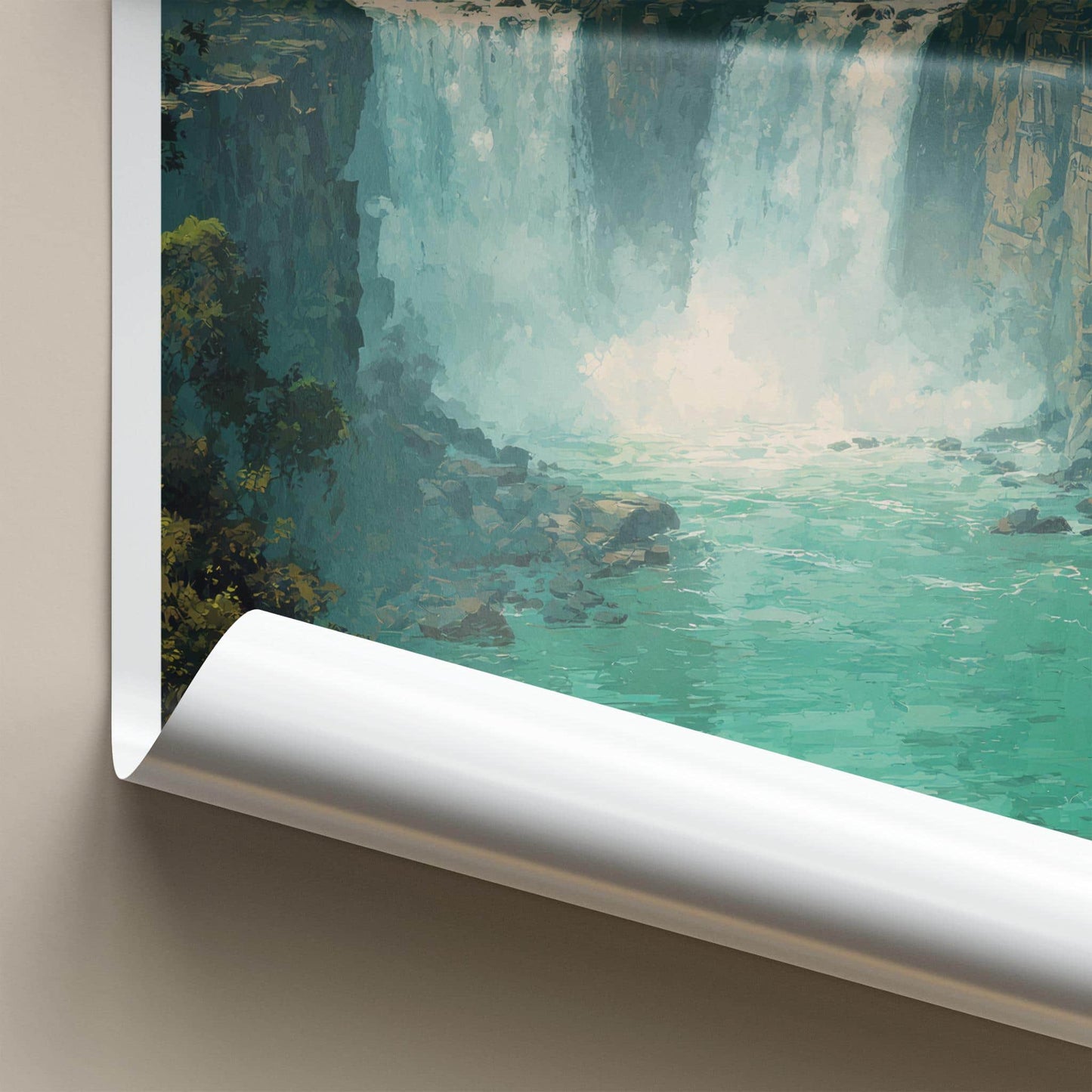 Chhattisgarh Poster - India Travel Art - Chhattisgarh River Falls Wall Decor