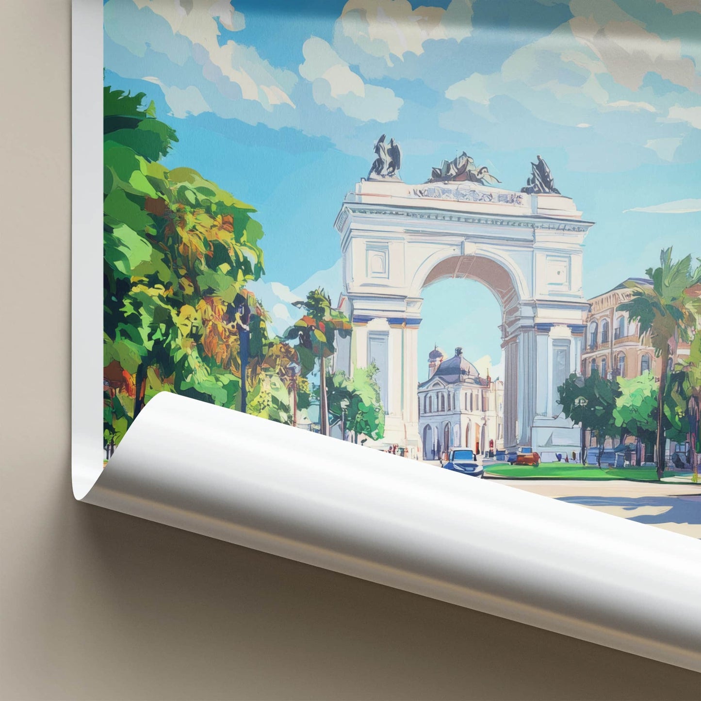 Chisinau Poster - Moldova Travel Art - Grand Arch Landmark Home Decor