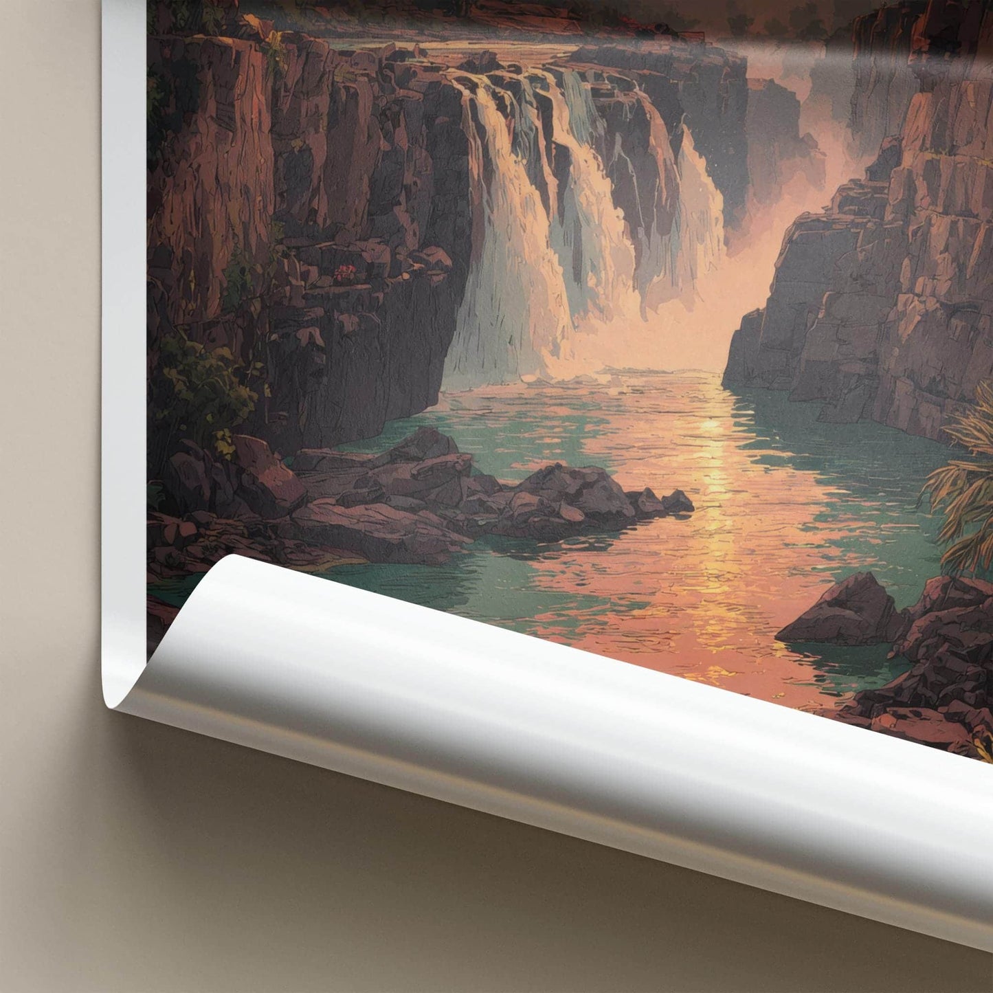 Chitrakote Falls Poster - India Wall Art - Chhattisgarh Majestic river falls Gift