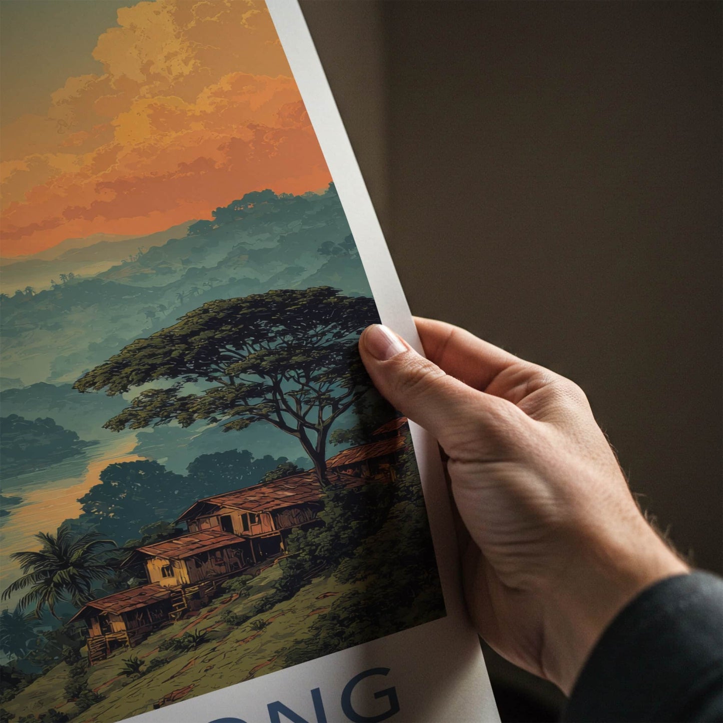 Chittagong Poster - Bangladesh Travel Print - River Valley Huts Gallery Art