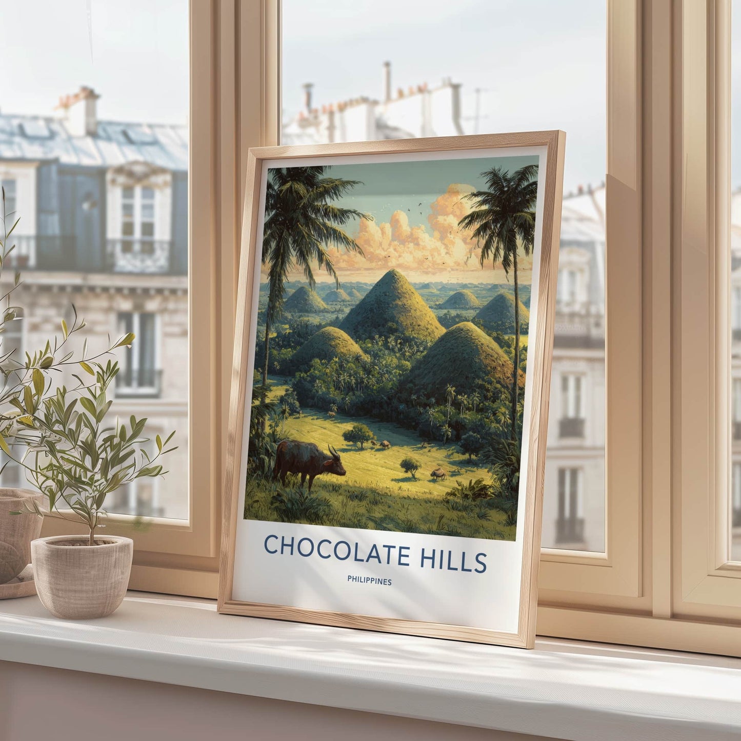 Chocolate Hills Poster Philippines Rolling Green Hills Home Art