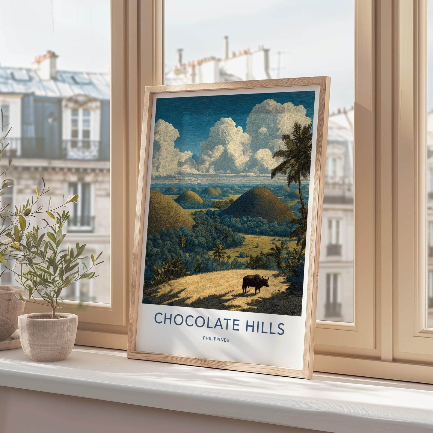Chocolate Hills Poster - Philippines Travel Art - Hillscape Buffalo Wall Decor