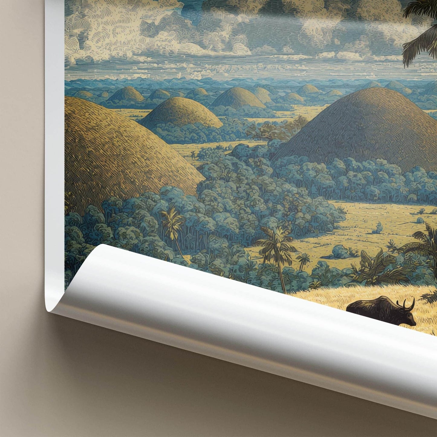 Chocolate Hills Poster - Philippines Travel Art - Hillscape Buffalo Wall Decor