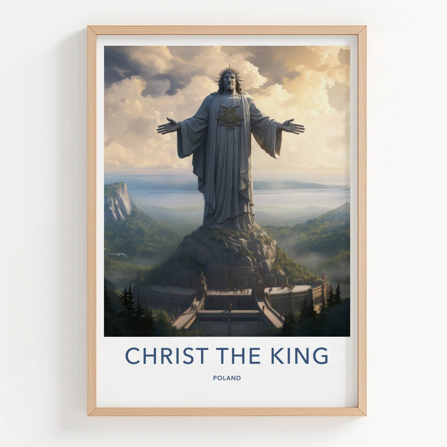 Christ The King Poster - Poland Wall Art - Divine Mountain Vista Home Decor