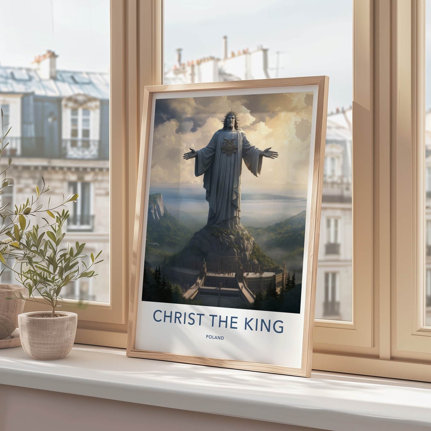 Christ The King Poster - Poland Wall Art - Divine Mountain Vista Home Decor