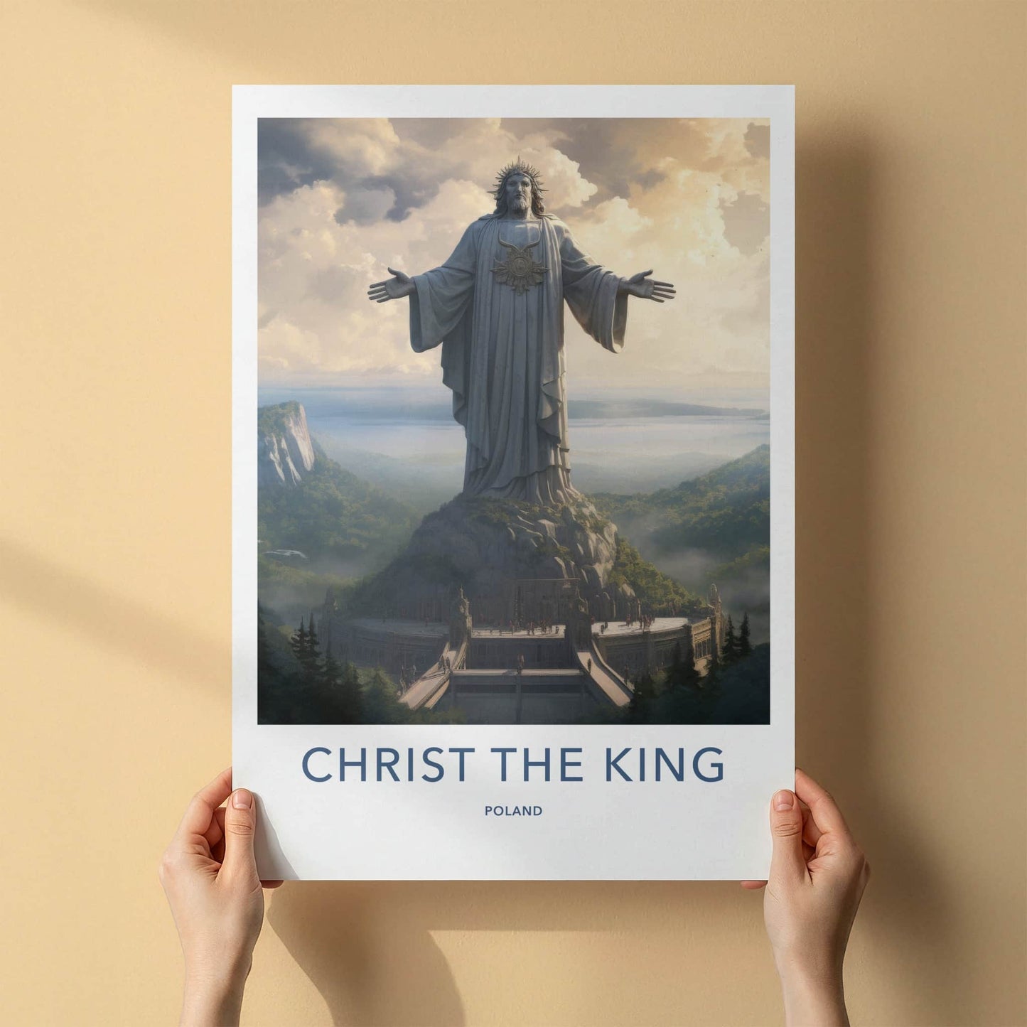 Christ The King Poster - Poland Wall Art - Divine Mountain Vista Home Decor