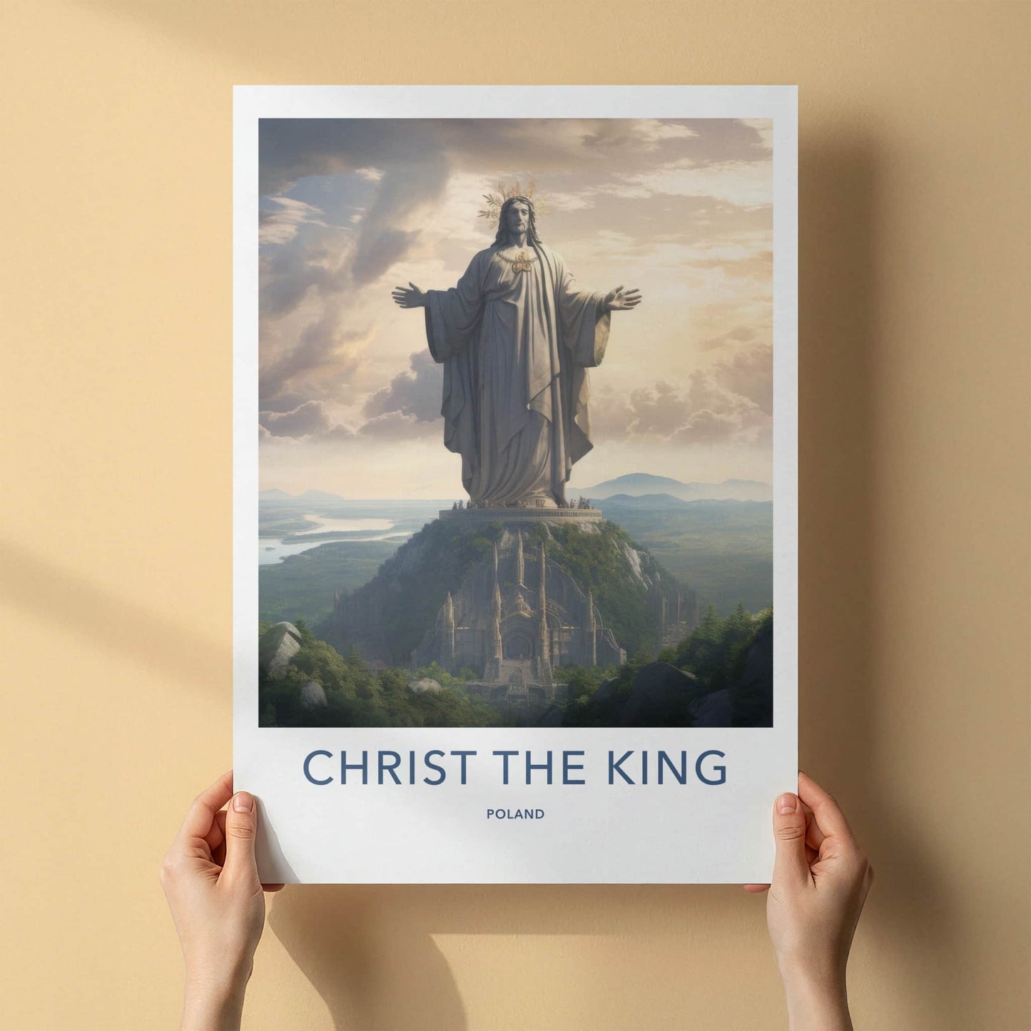 Christ the King Poster - Poland Wall Art - Majestic Christ Statue Home Decor