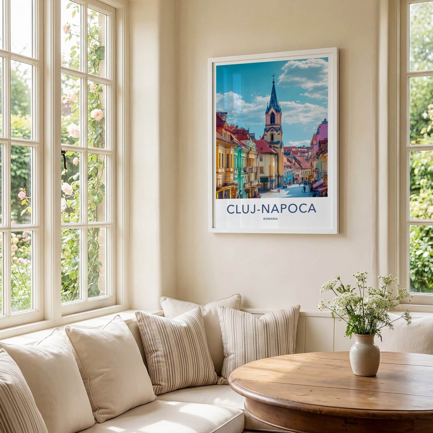 Cluj-Napoca Poster - Romania Travel Art - Vibrant Town Architecture Home Decor