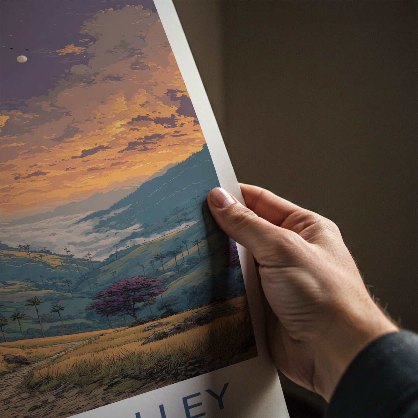 Cocora Valley Poster - Colombia Framed Art Tall Wax Palms Home Decor